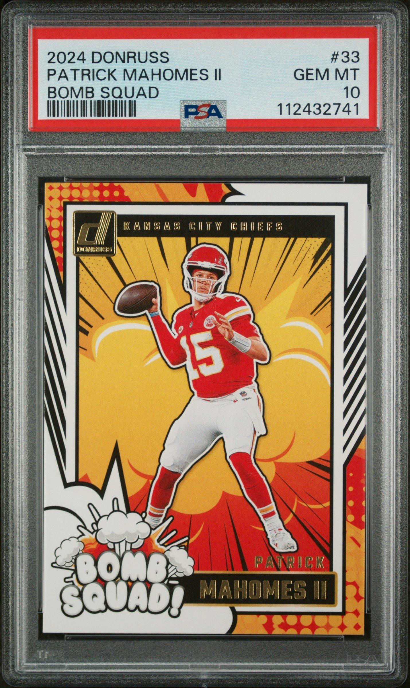 2024 Panini Donruss Bomb Squad 33 Patrick Mahomes Ii PSA 10