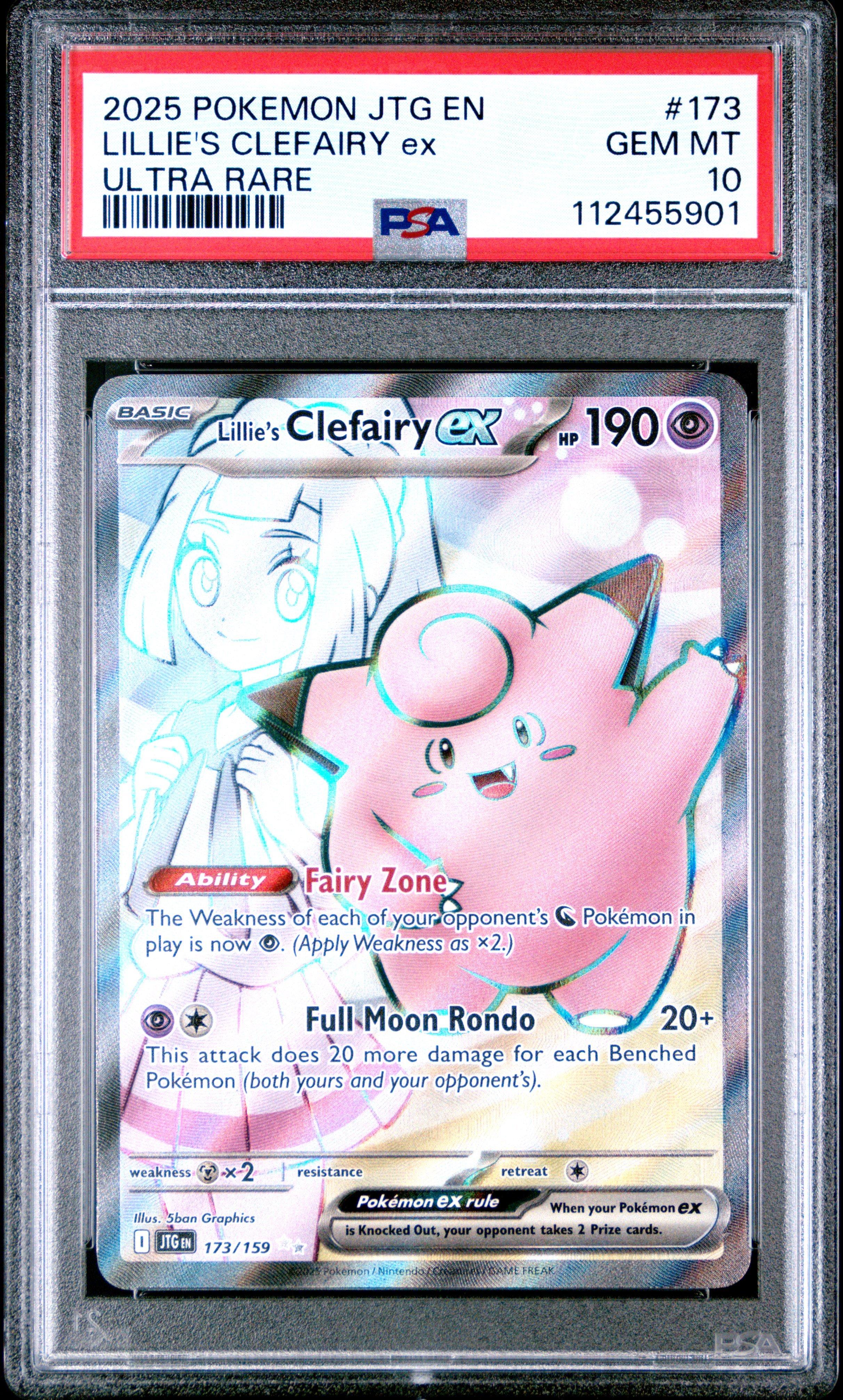 2025 Pokemon Jtg En-journey Together 173 Lillie's Clefairy Ex