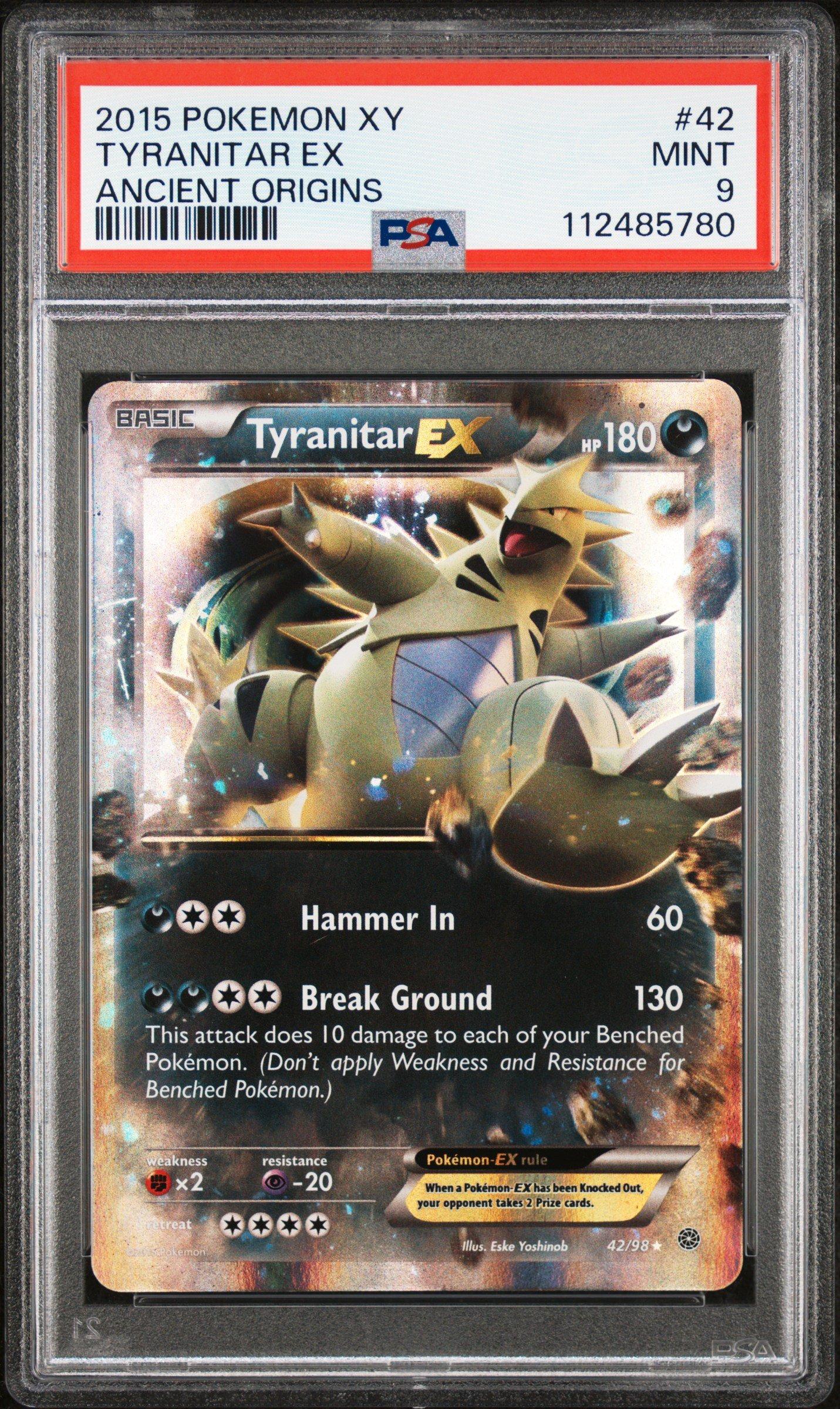2015 Pokemon Xy Ancient Origins 42 Tyranitar Ex PSA 9 | GameStop
