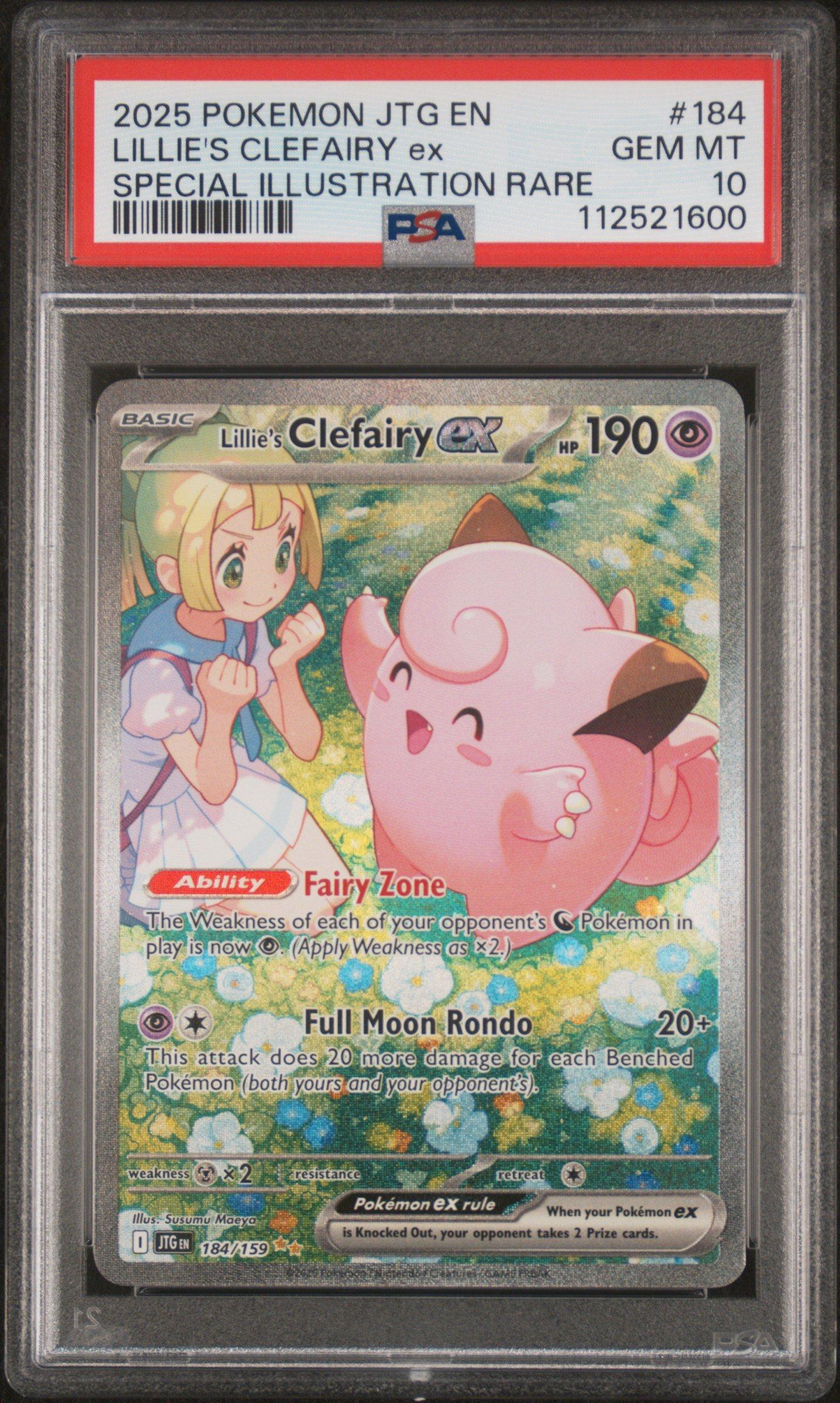 2025 Pokemon Jtg En-journey Together 184 Lillie's Clefairy Ex