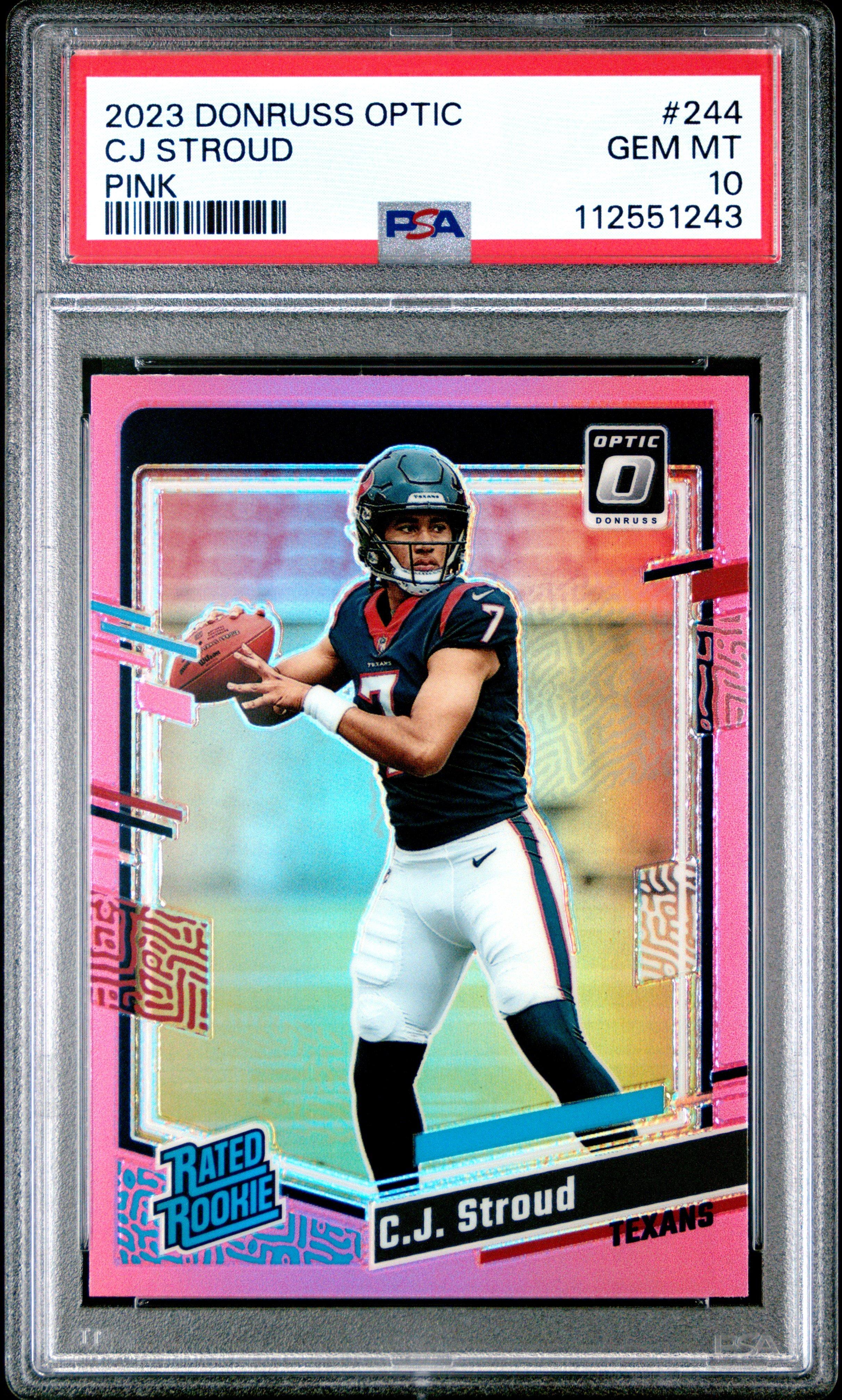 2023 Panini Donruss Optic 244 Cj Stroud Pink PSA