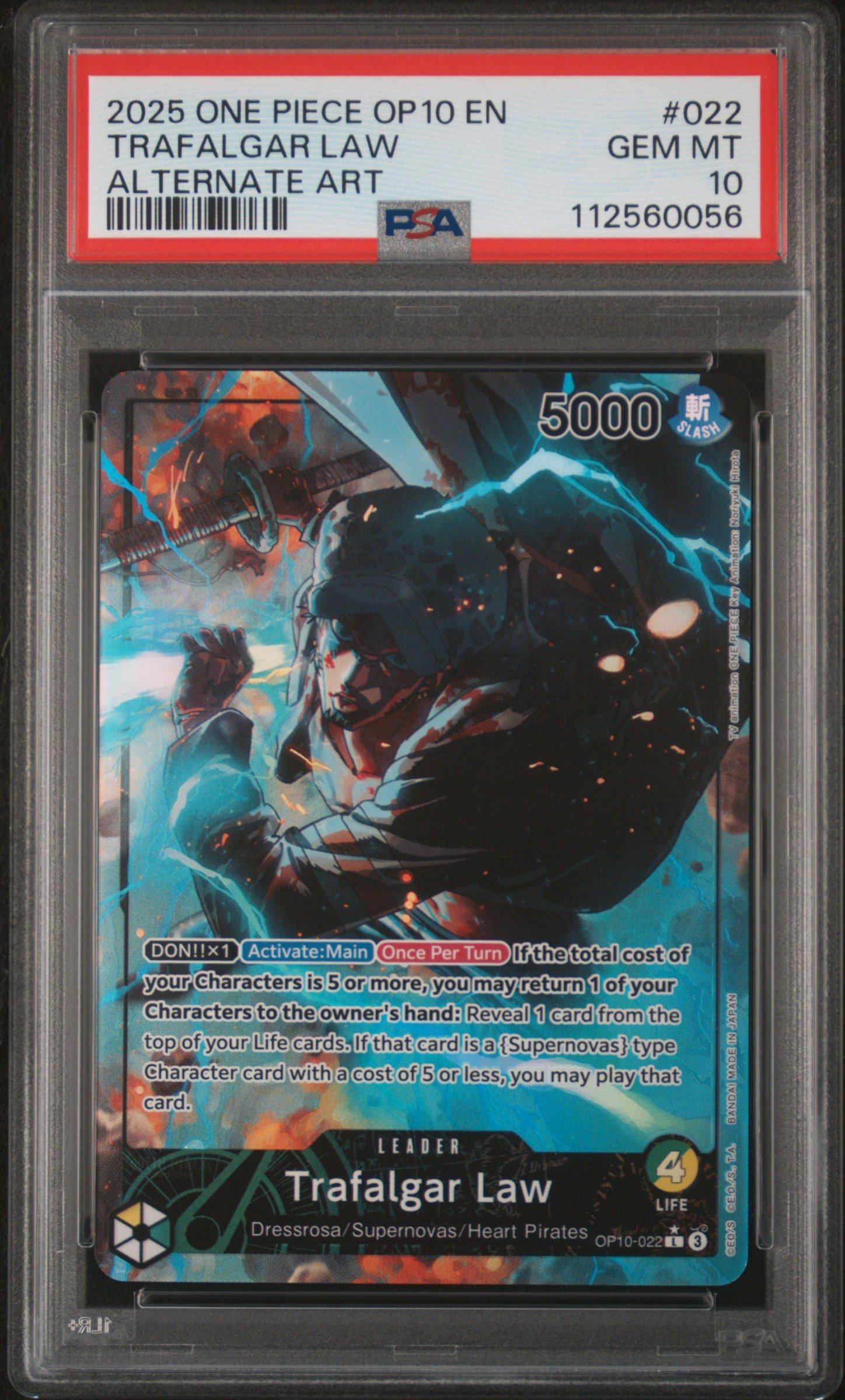 2025 One Piece Op10-royal Blood 022 Trafalgar Law Alternate Art