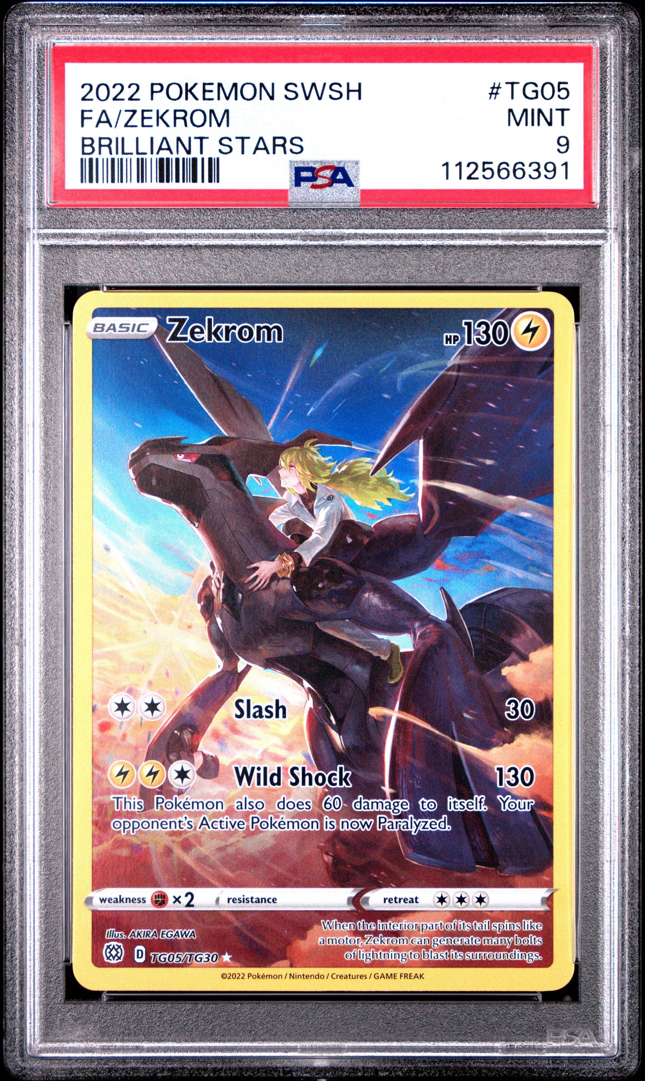 2022 Pokemon Sword & Shield Brilliant Stars Tg05 Full Art/zekrom