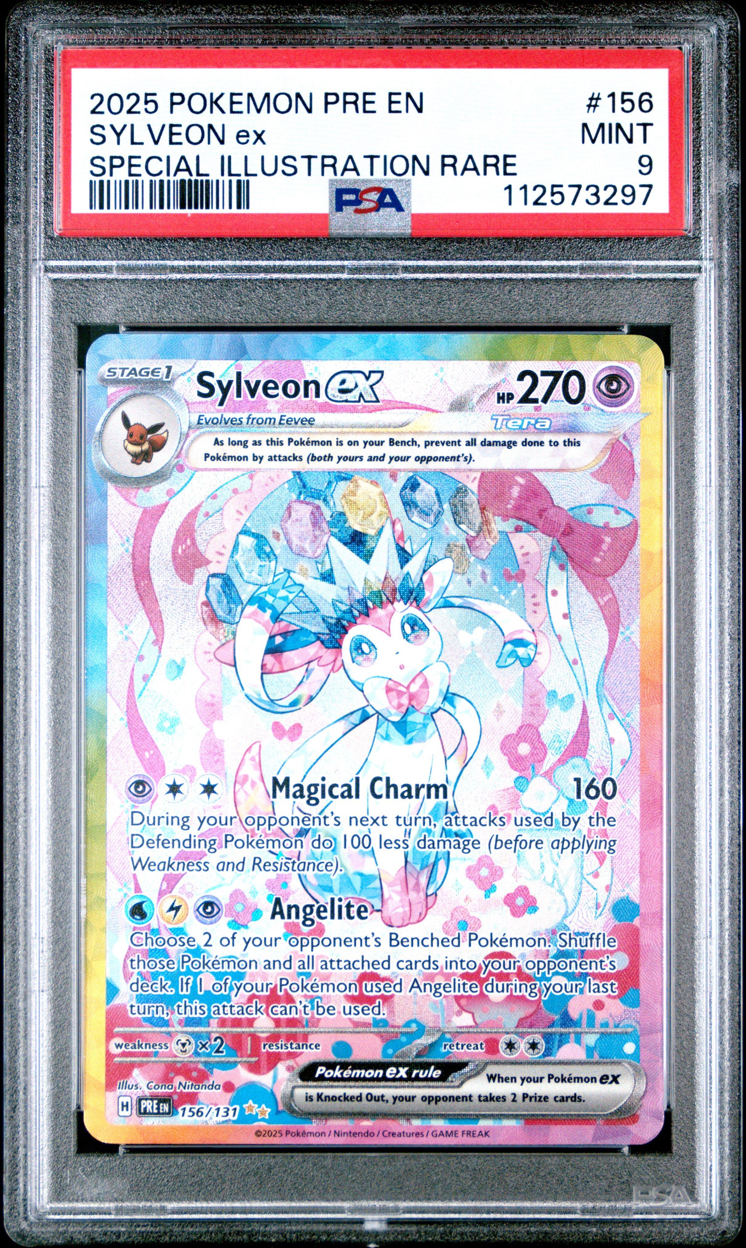 2025 Pokemon Pre En-prismatic Evolutions 156 Sylveon Ex Special