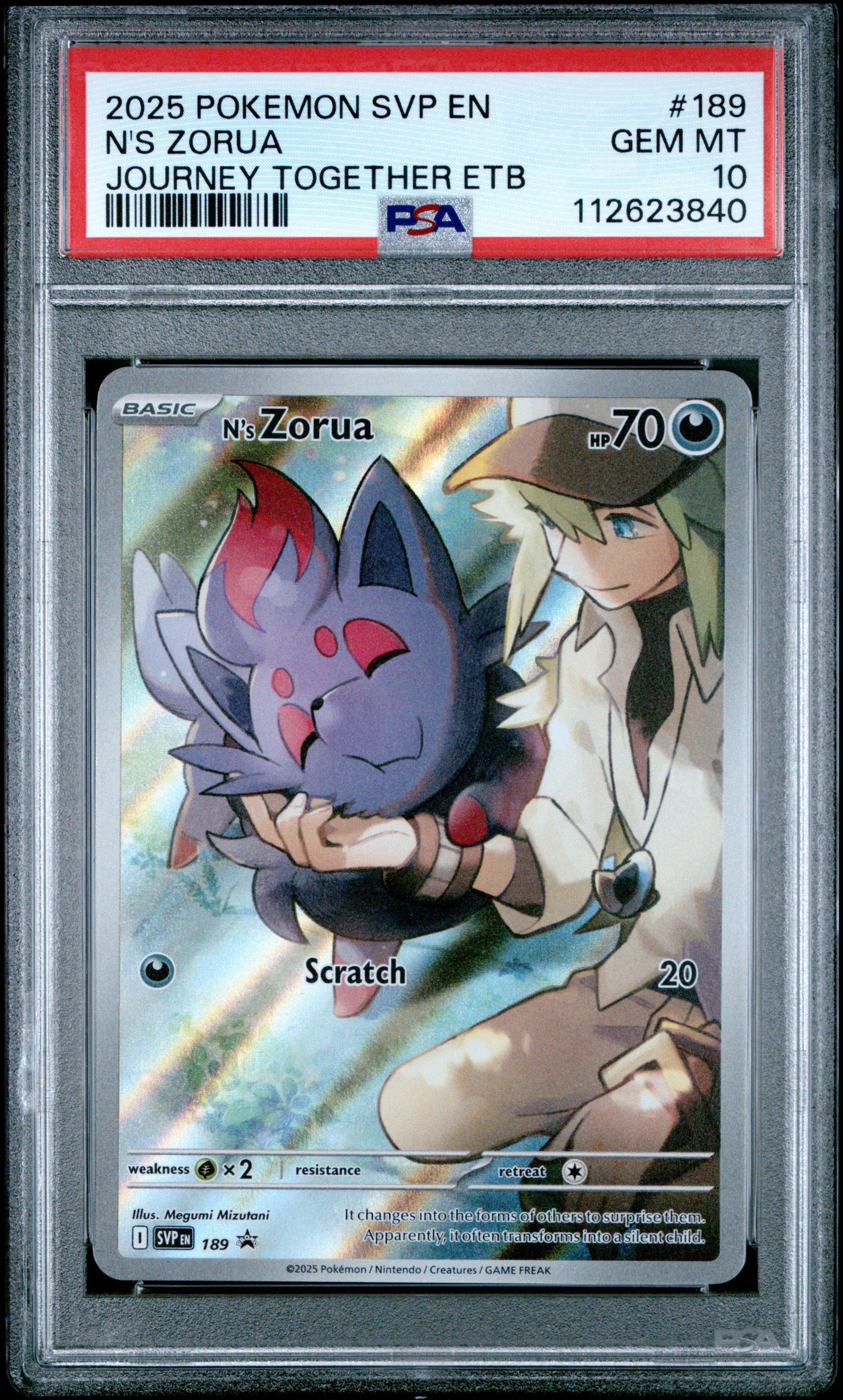 2025 Pokemon Svp En-sv Black Star Promo 189 N's Zorua Journey