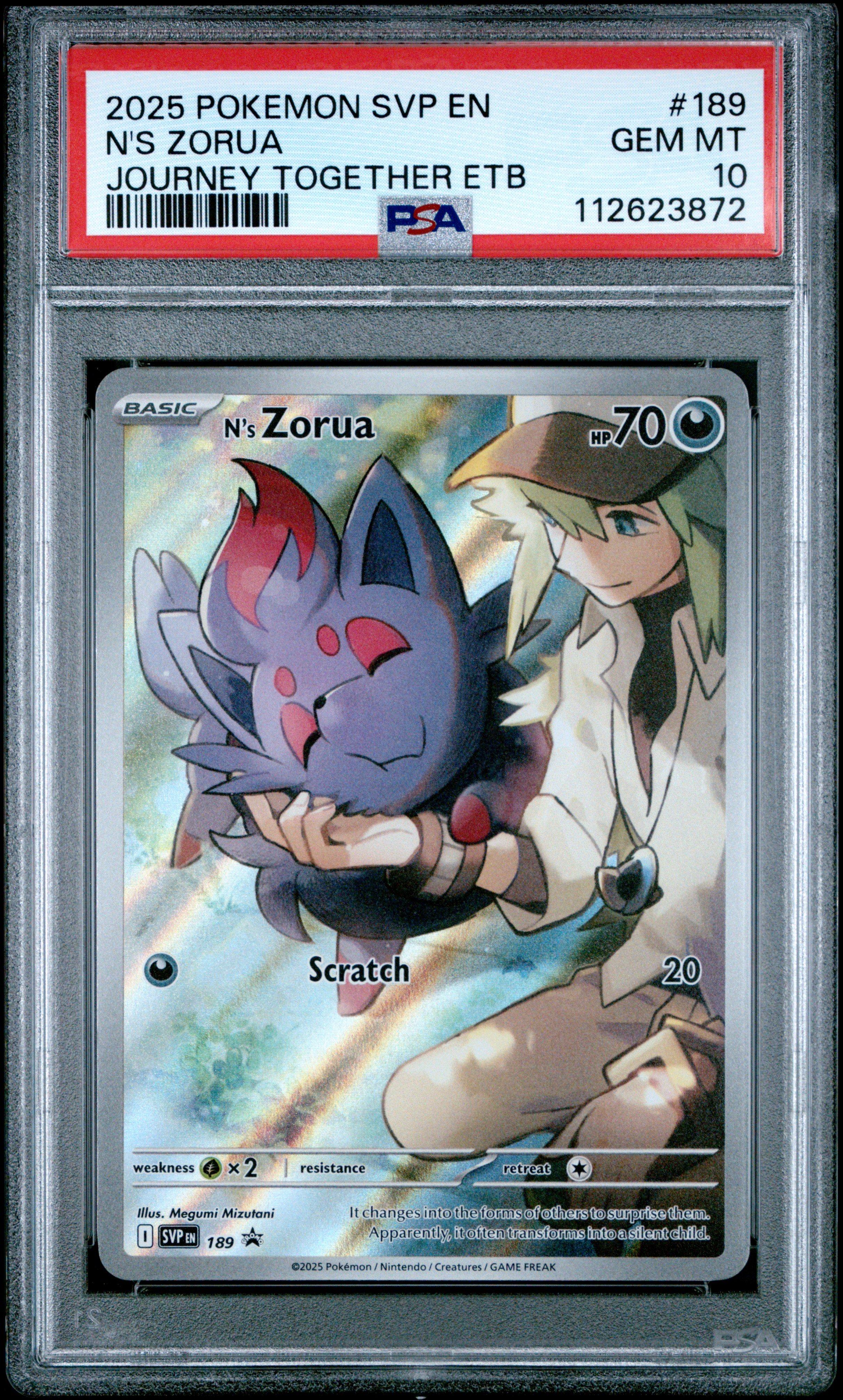 2025 Pokemon Svp En-sv Black Star Promo 189 N's Zorua Journey