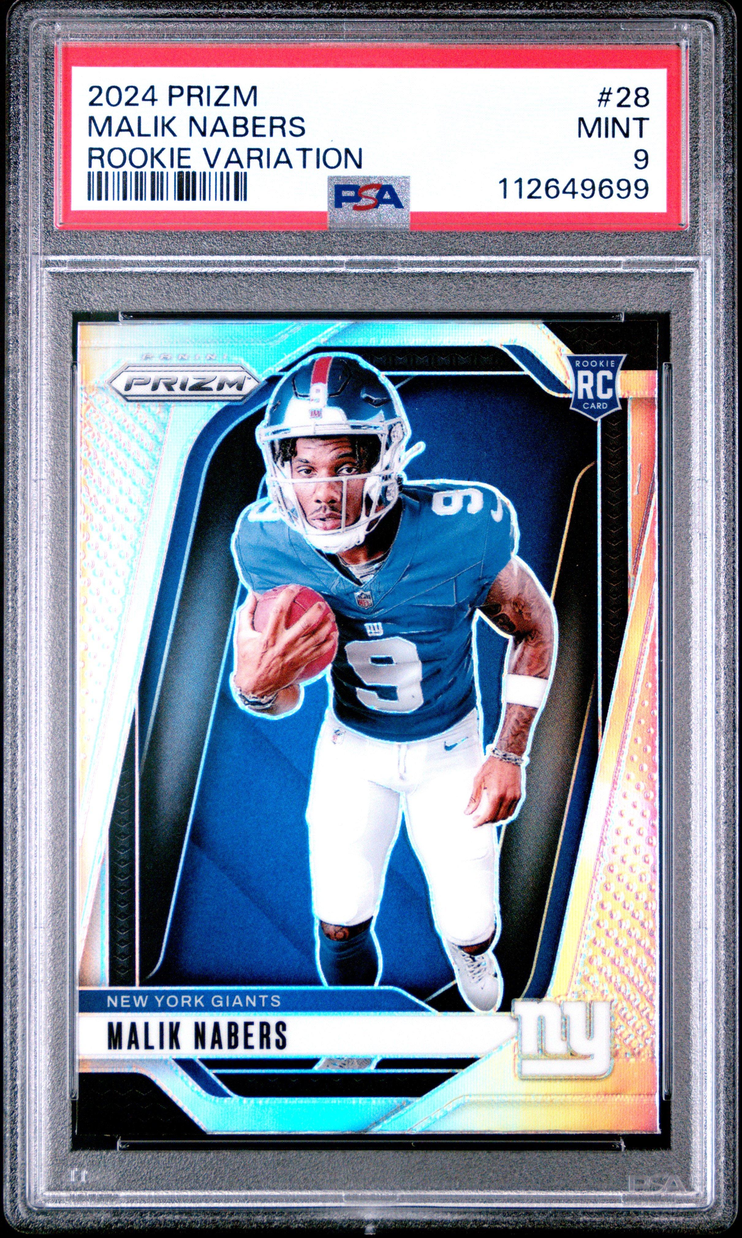 2024 Panini Prizm Rookie Variation 28 Malik Nabers PSA