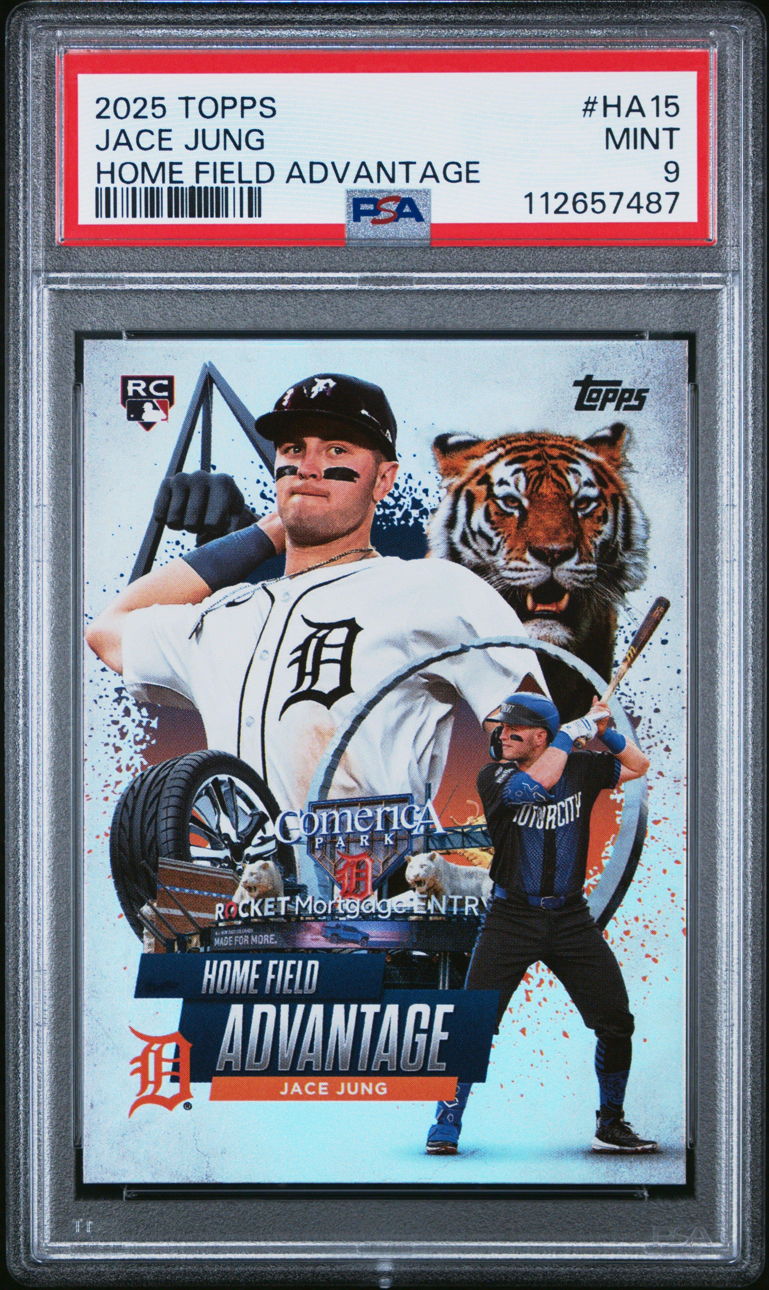 2025 Topps Home Field Advantage Ha15 Jace Jung PSA 9