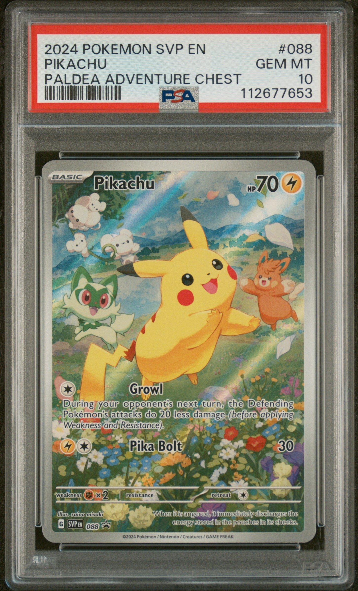 2024 Pokemon Svp En-sv Black Star Promo 088 Pikachu Paldea