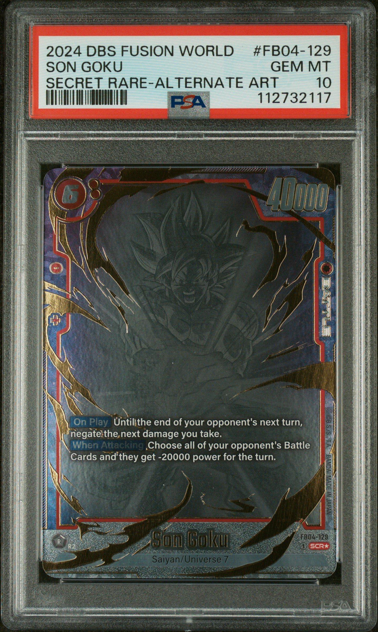 2024 DRAGONBALL FUSION WORLD JAPANESE SON GOKU SECRET RARE