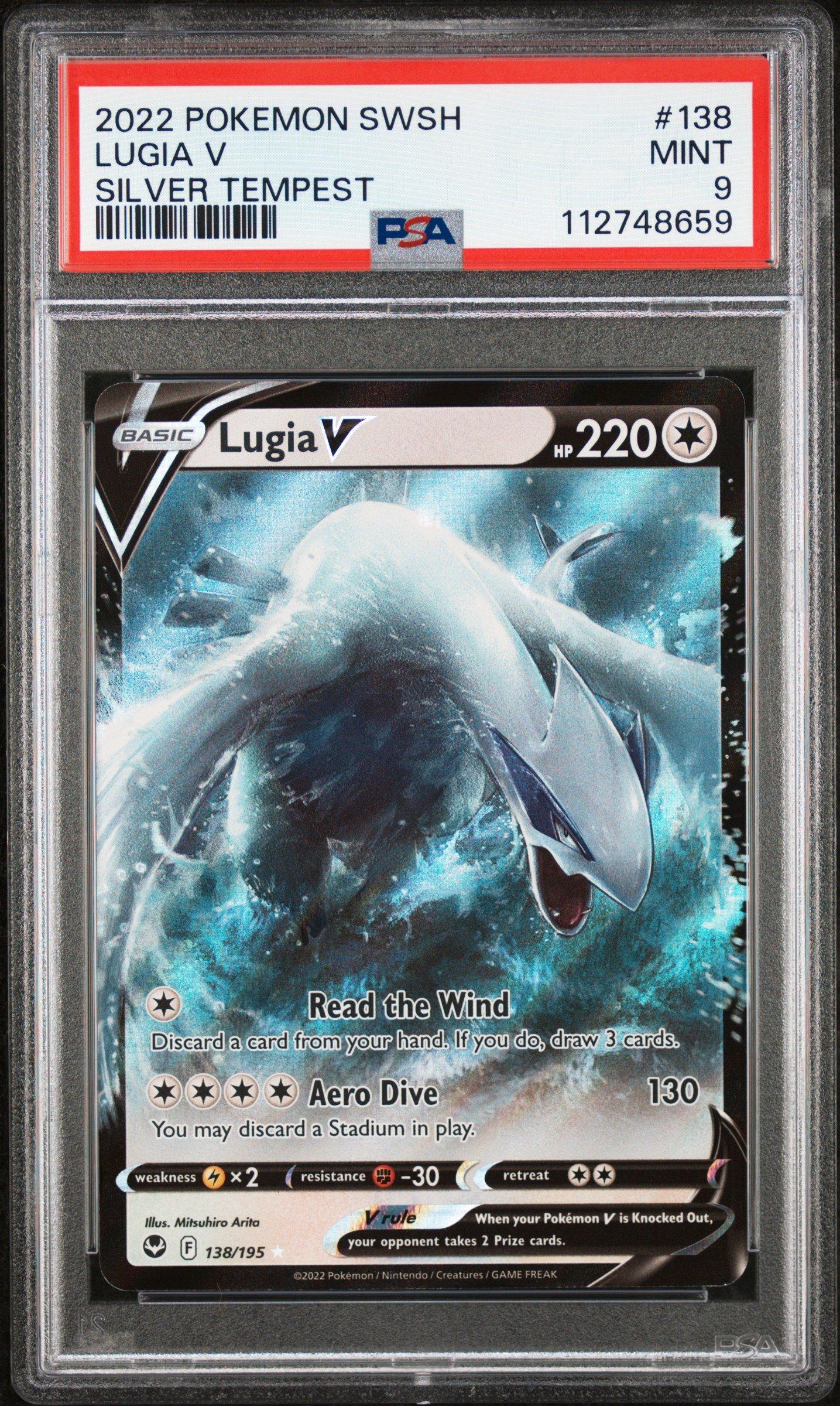 2022 Pokemon Sword & Shield Silver Tempest 138 Lugia V PSA 9