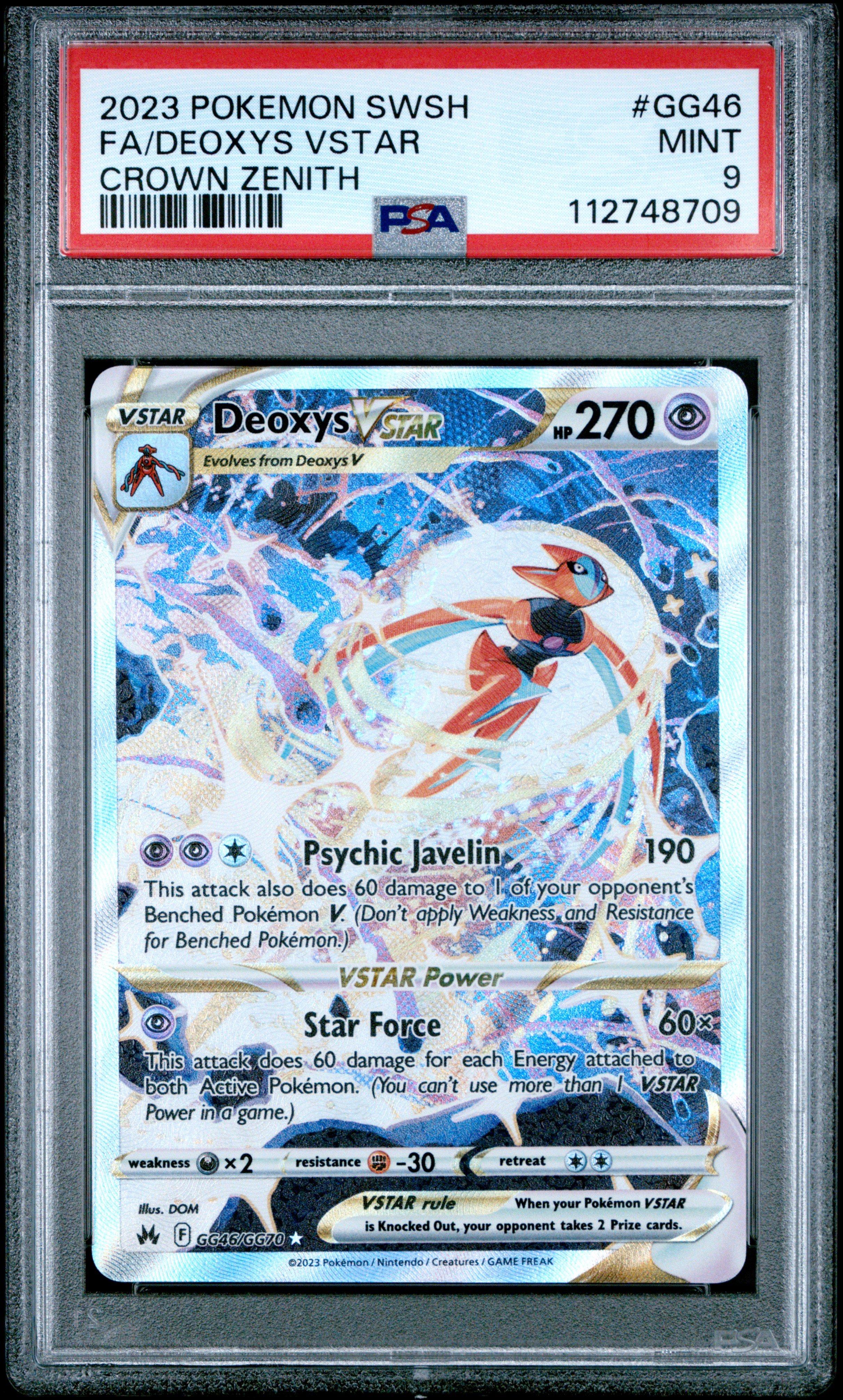 2023 Pokemon Sword And Shield Crown Zenith Gg46 Full Art/deoxys