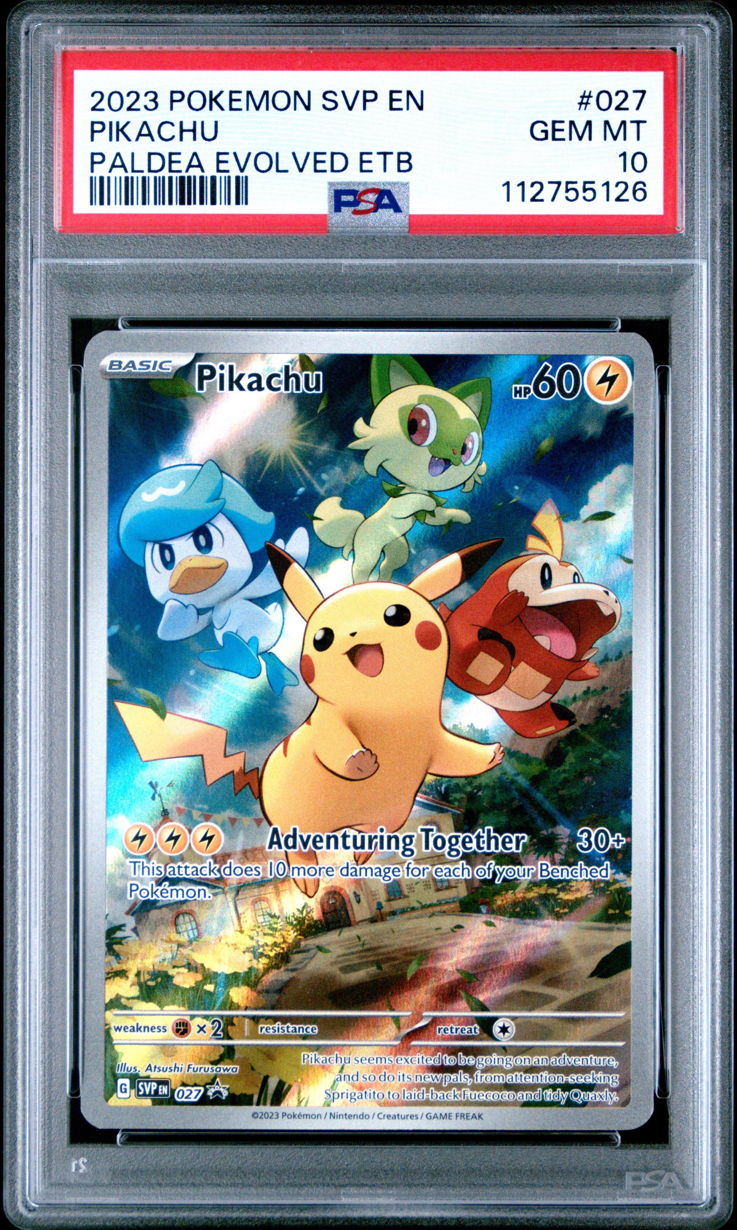 2023 Pokemon Svp En-sv Black Star Promo 027 Pikachu Paldea Evolved