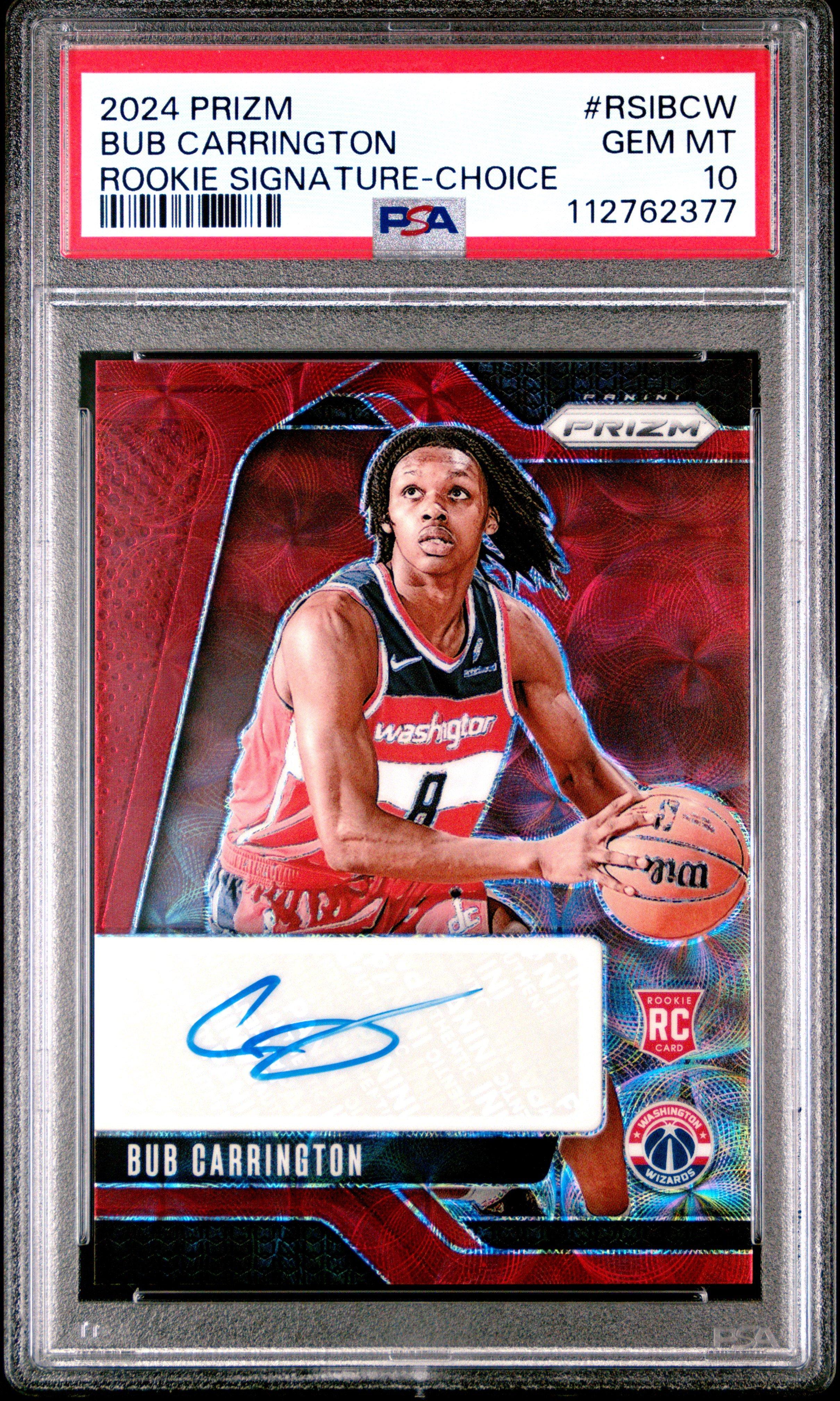 2024 Panini Prizm Rookie Signatures Rsibcw Bub Carrington Choice 