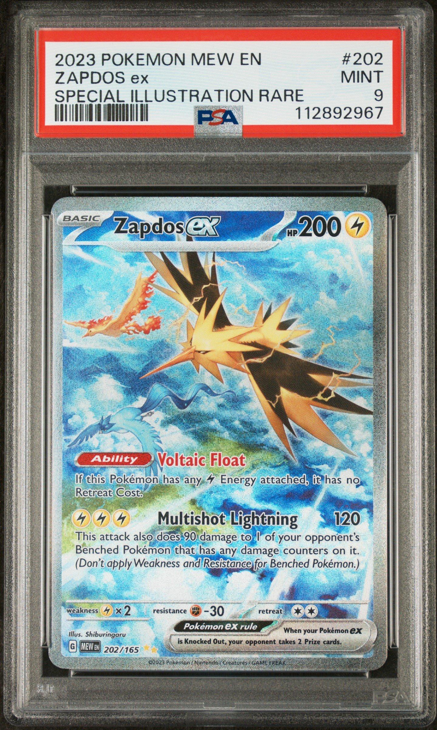 2023 Pokemon Mew En-151 202 Zapdos Ex Special Illustration