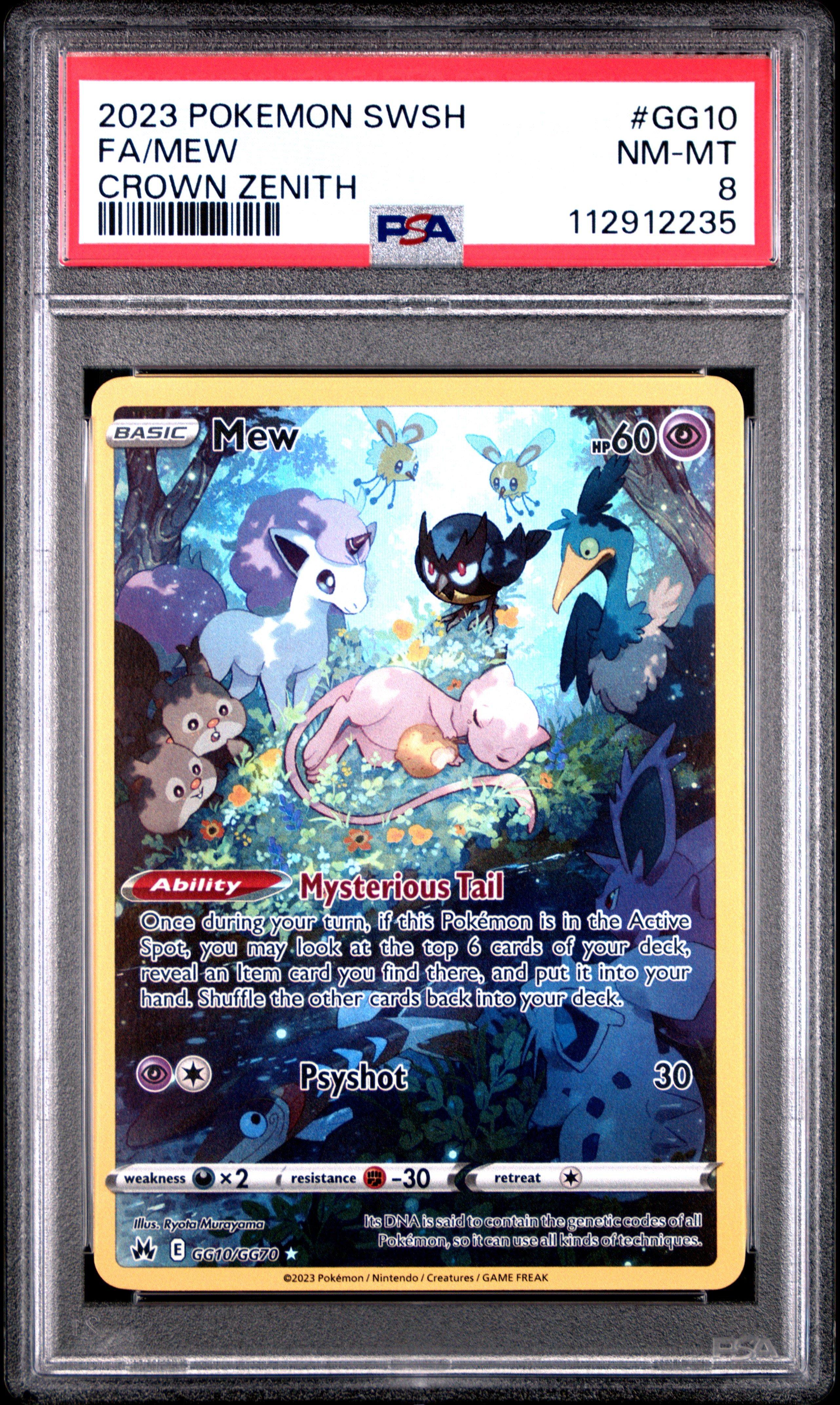 2023 Pokemon Sword And Shield Crown Zenith Gg10 Full Art/mew PSA 8