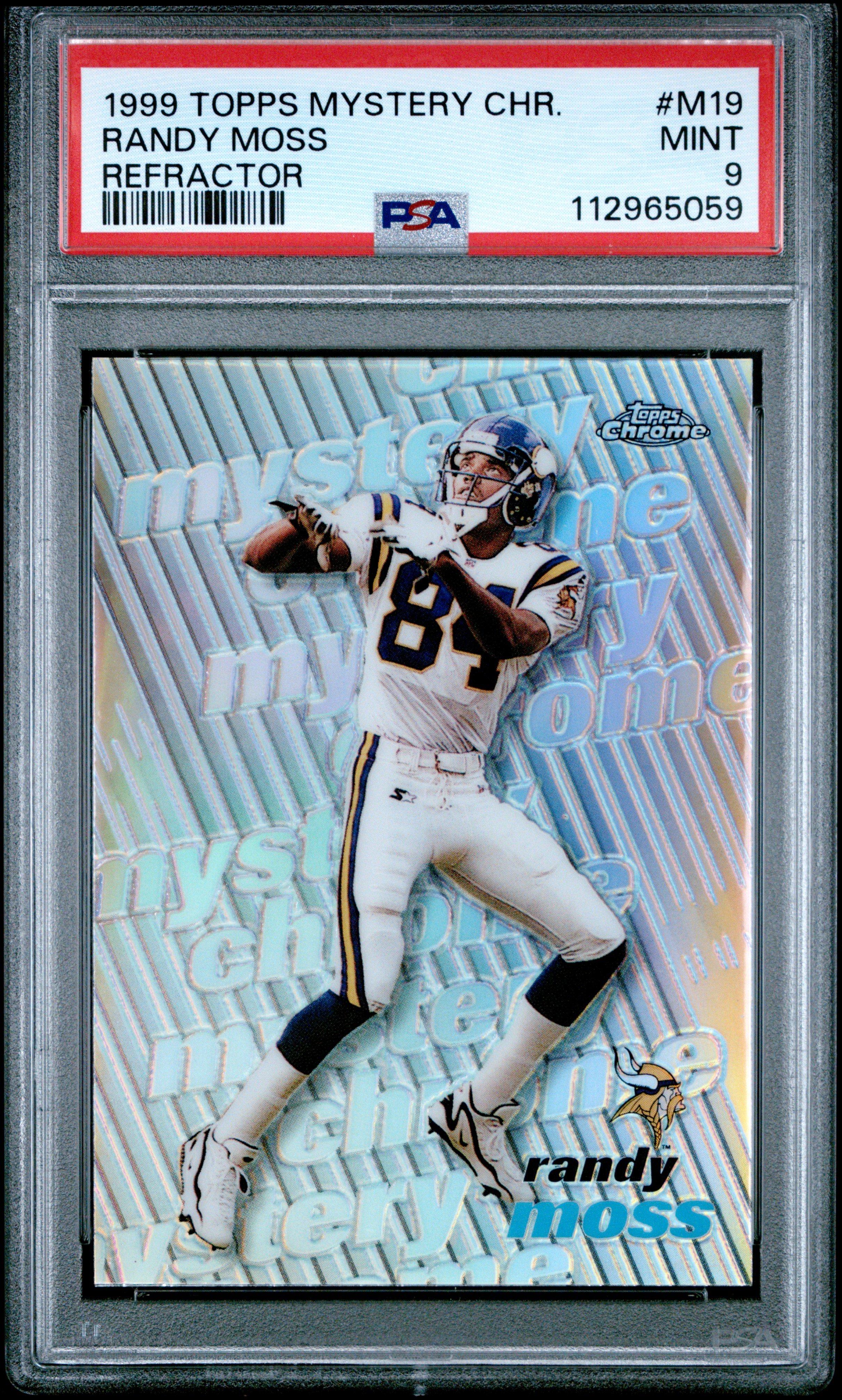 1999 Topps Mystery Chrome M19 Randy Moss Refractor PSA 9