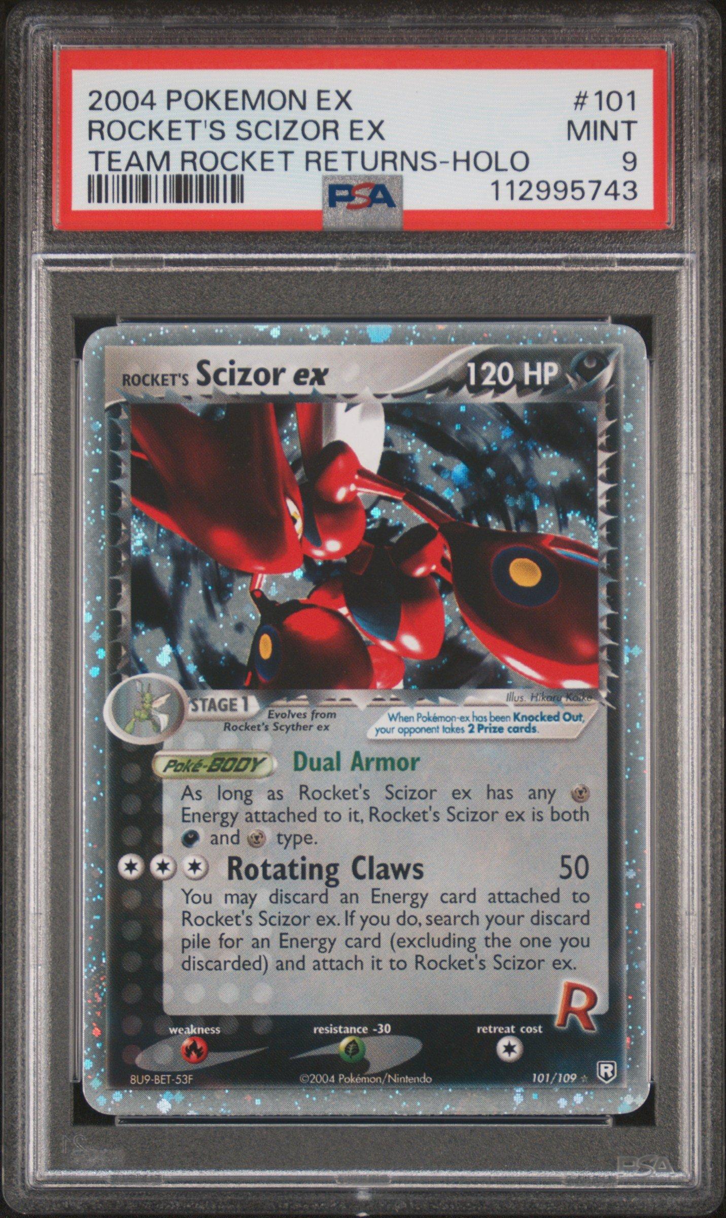 2004 Pokemon Ex Team Rocket Returns 101 Rocket's Scizor Ex-holo