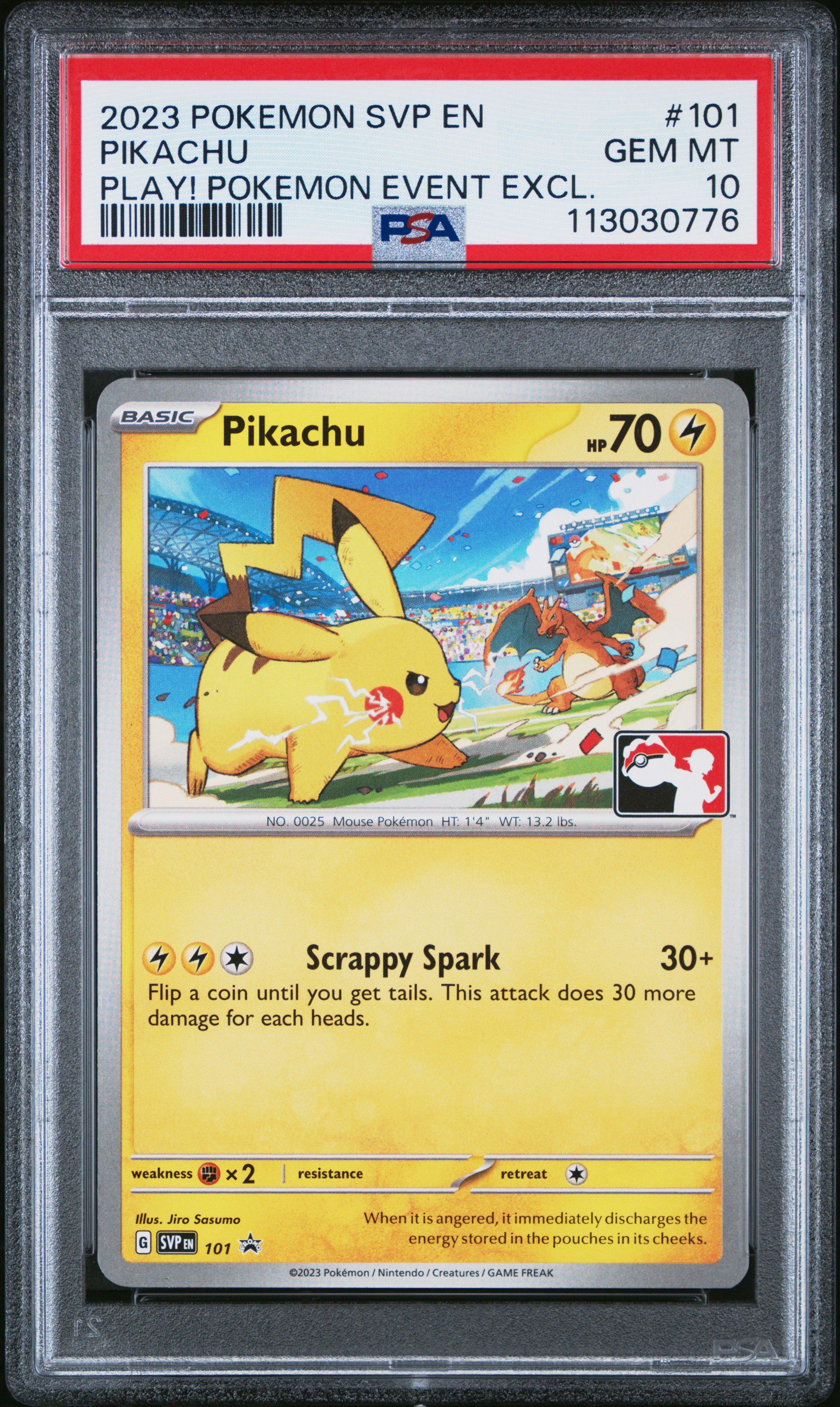 2023 Pokemon Svp En-sv Black Star Promo 101 Pikachu Play! Pokemon Event  Exclusive PSA 10 Graded Card | GameStop