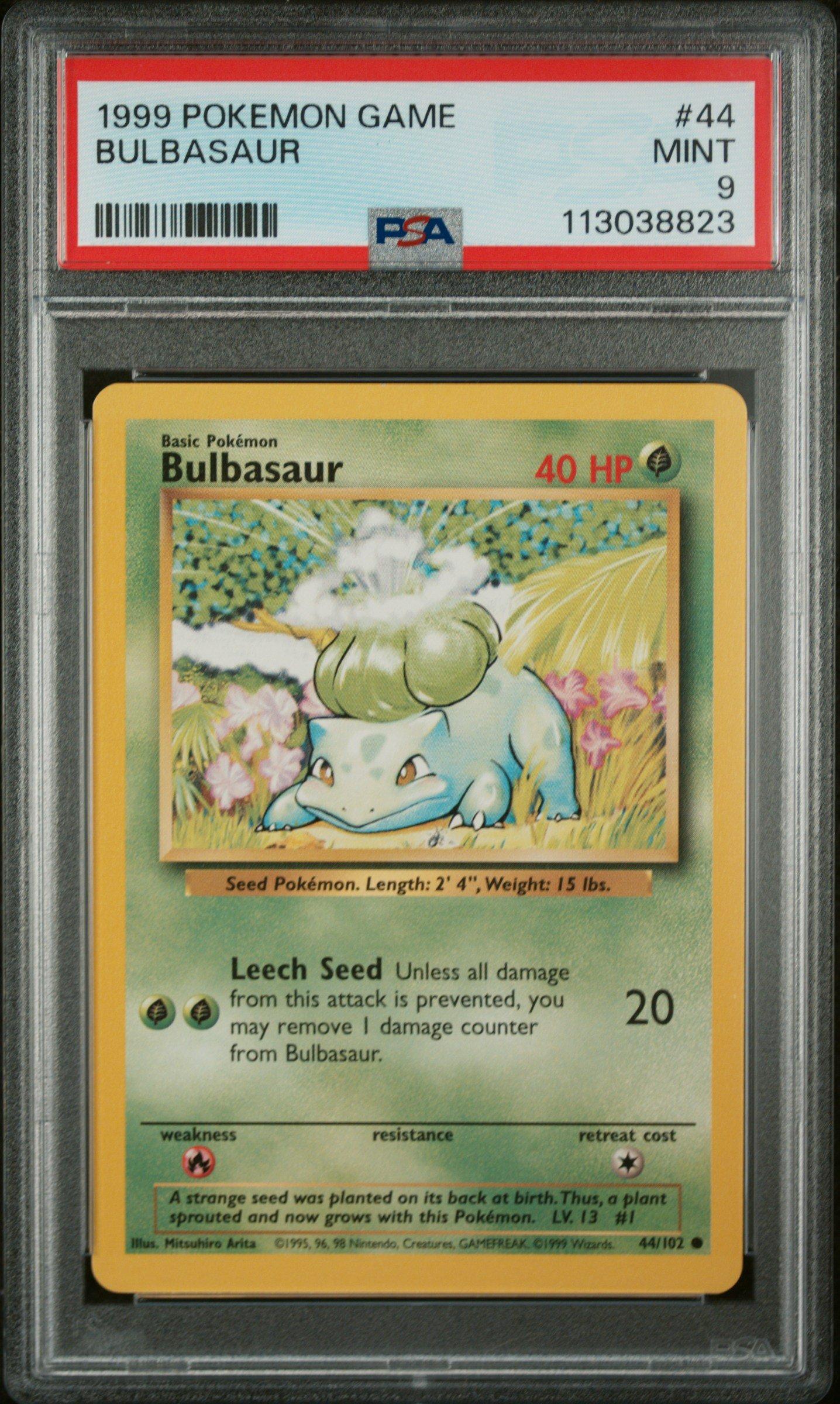 1999 Pokemon Game 44 Bulbasaur PSA