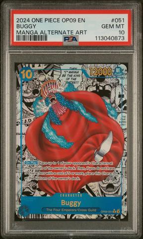 最安値　2024 ONE PIECE OP09 JP バギー手配書　PSA10 One Piece Card PSA 10 Buggy OP09-051 Wanted Alt Art Japanese