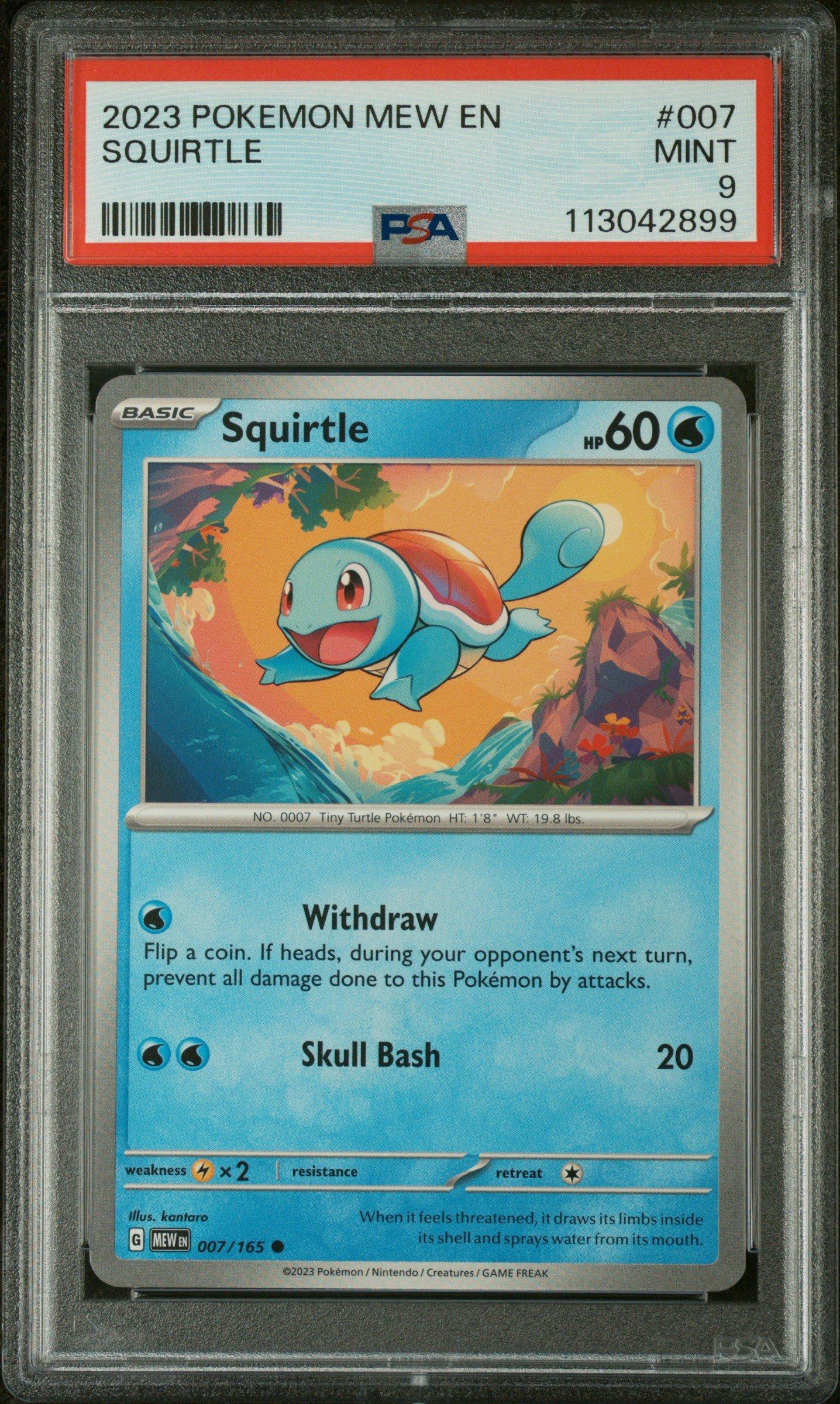 2023 Pokemon Mew En-151 007 Squirtle PSA