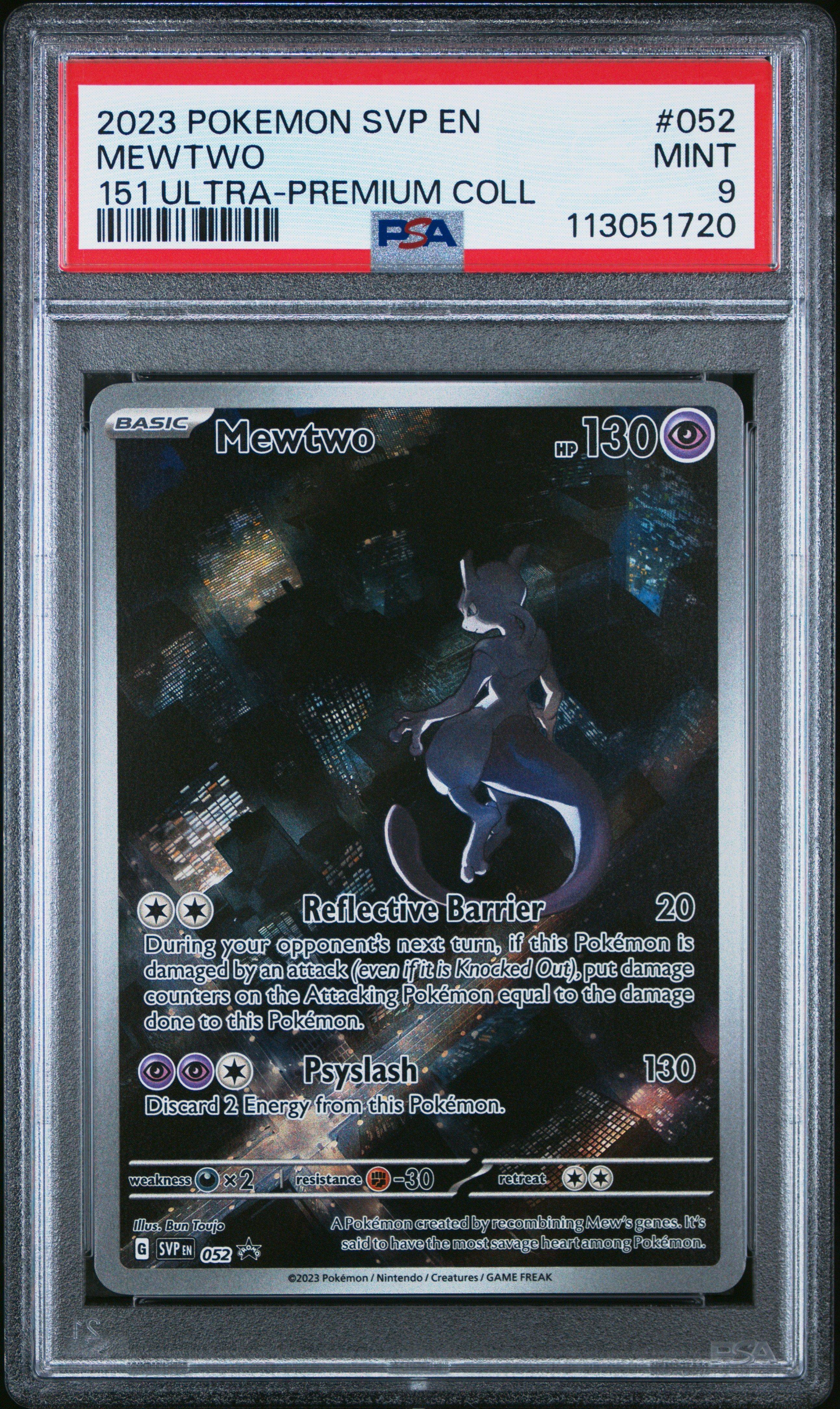 2023 Pokemon Svp En-sv Black Star Promo 052 Mewtwo 151 Ultra-premium  Collection PSA 9 Graded Card | GameStop