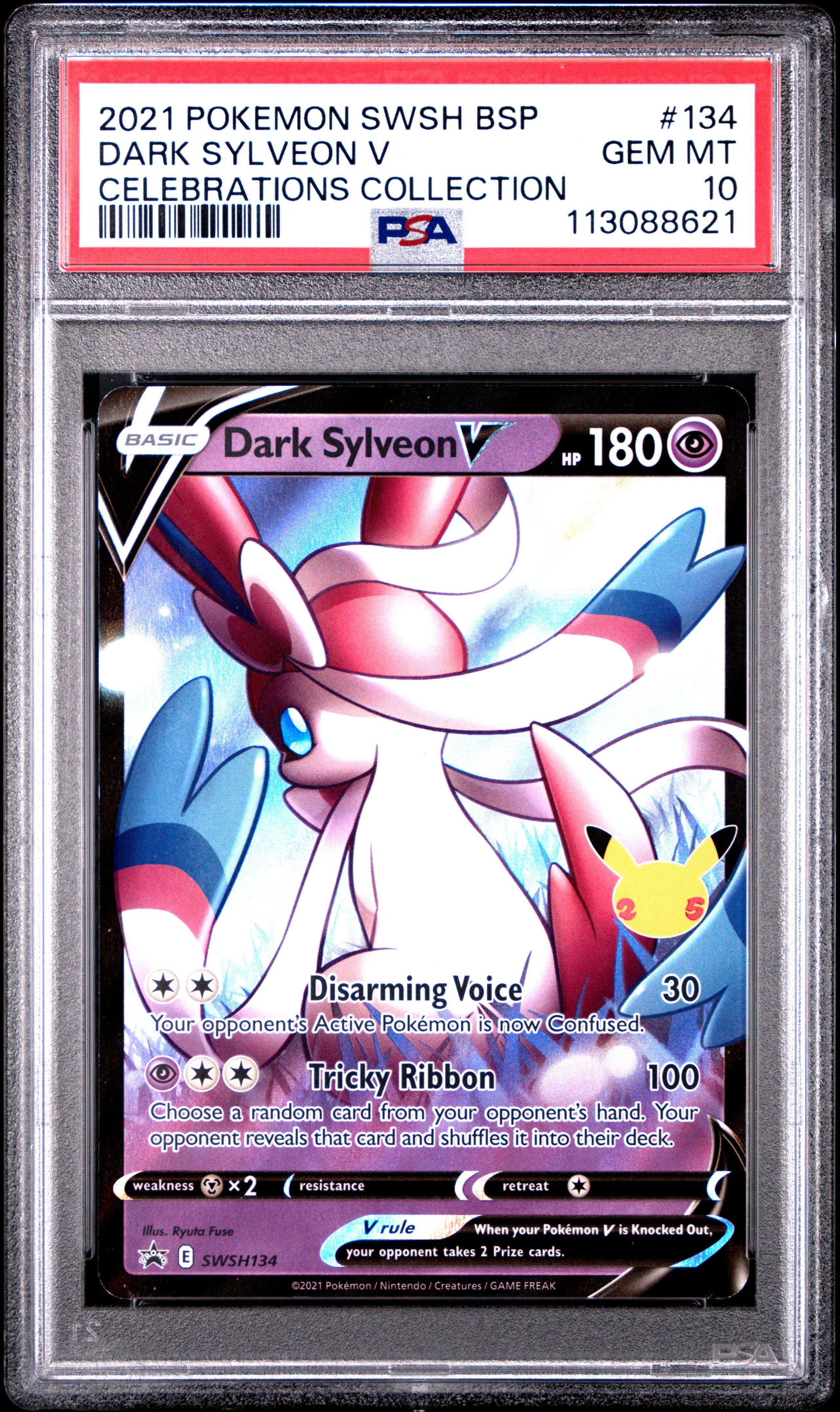 2021 Pokemon Swsh Black Star Promo 134 Dark Sylveon V Celebrations Collection PSA