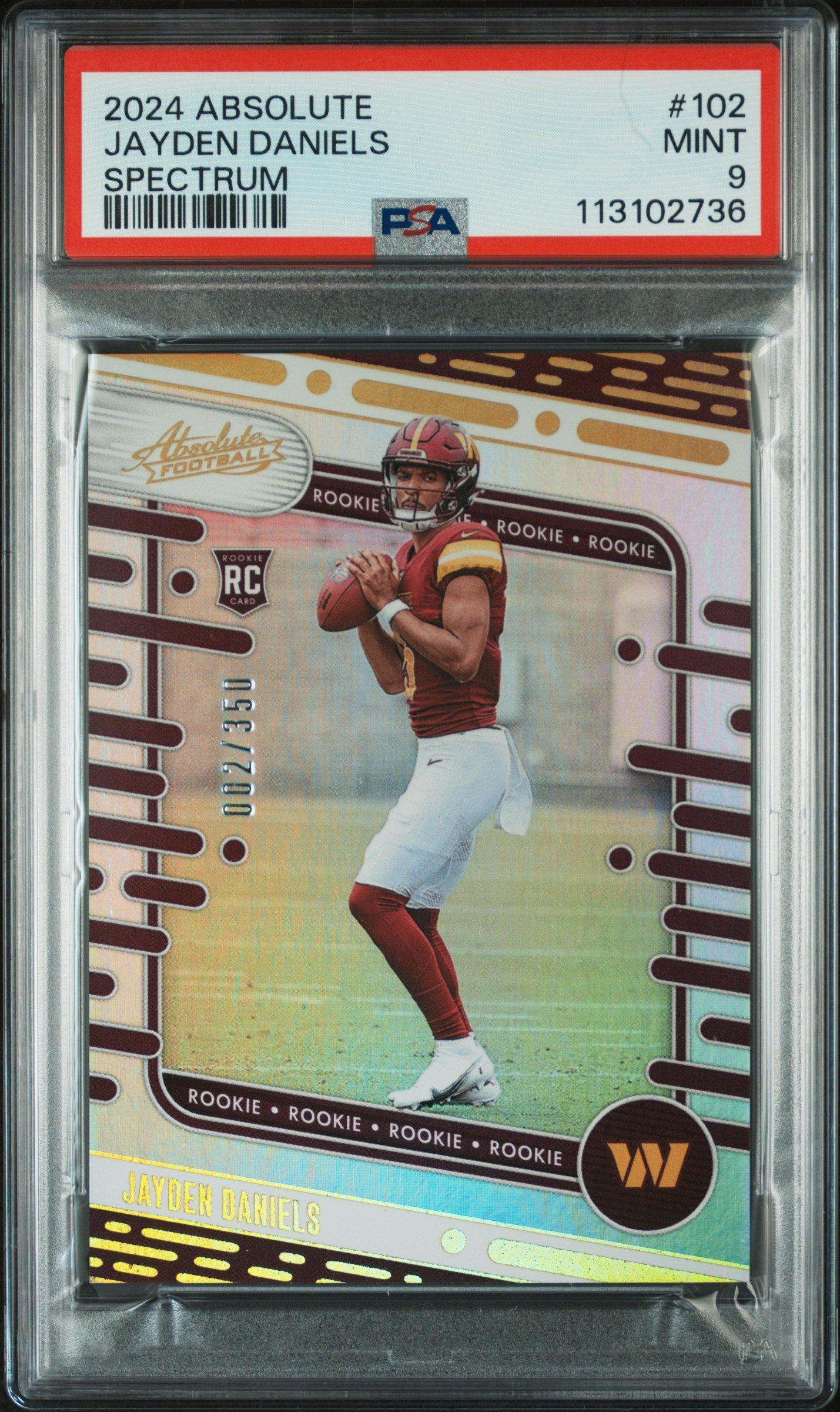 2024 Panini Absolute 102 Jayden Daniels Spectrum PSA 9