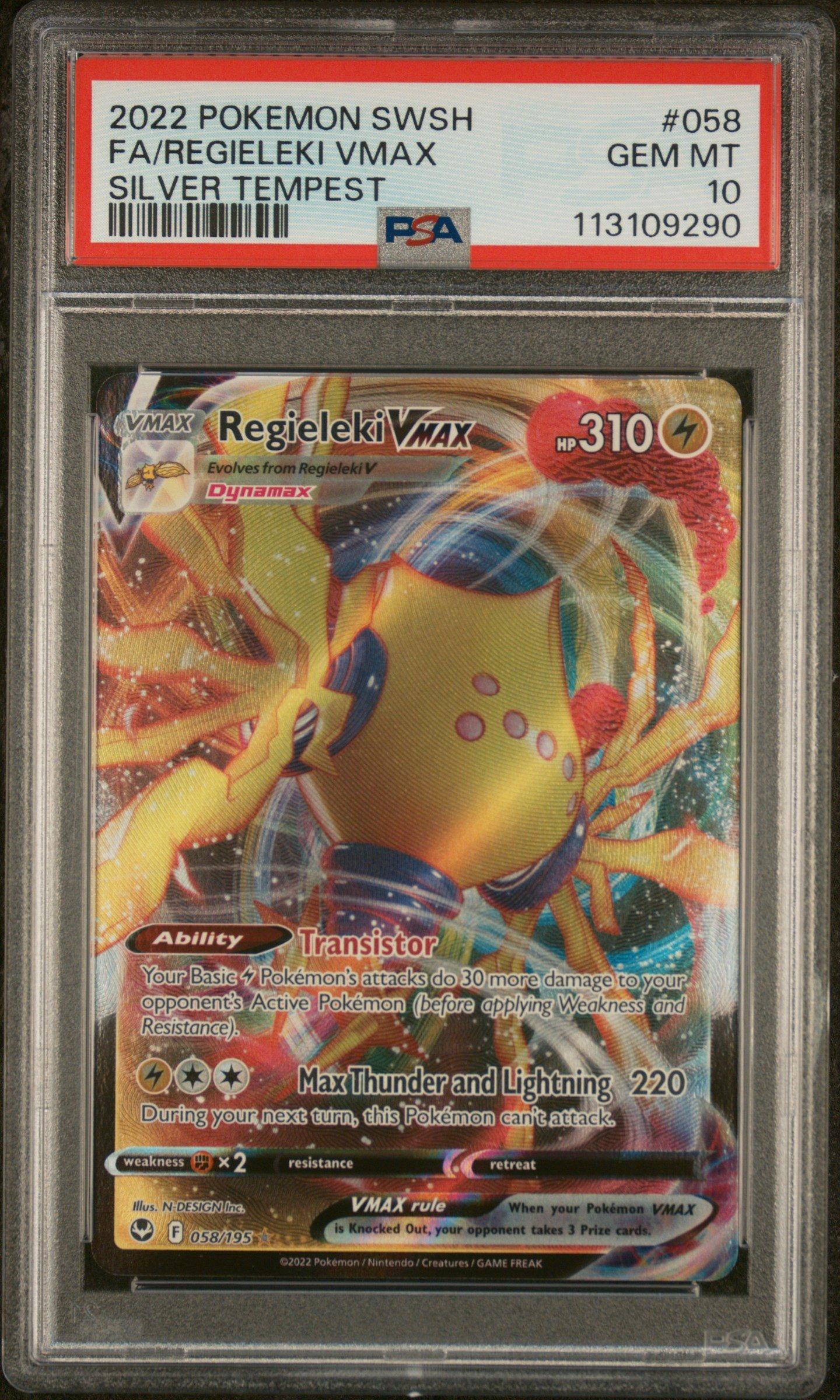 2022 Pokemon Sword & Shield Silver Tempest 058 Full Art/regieleki