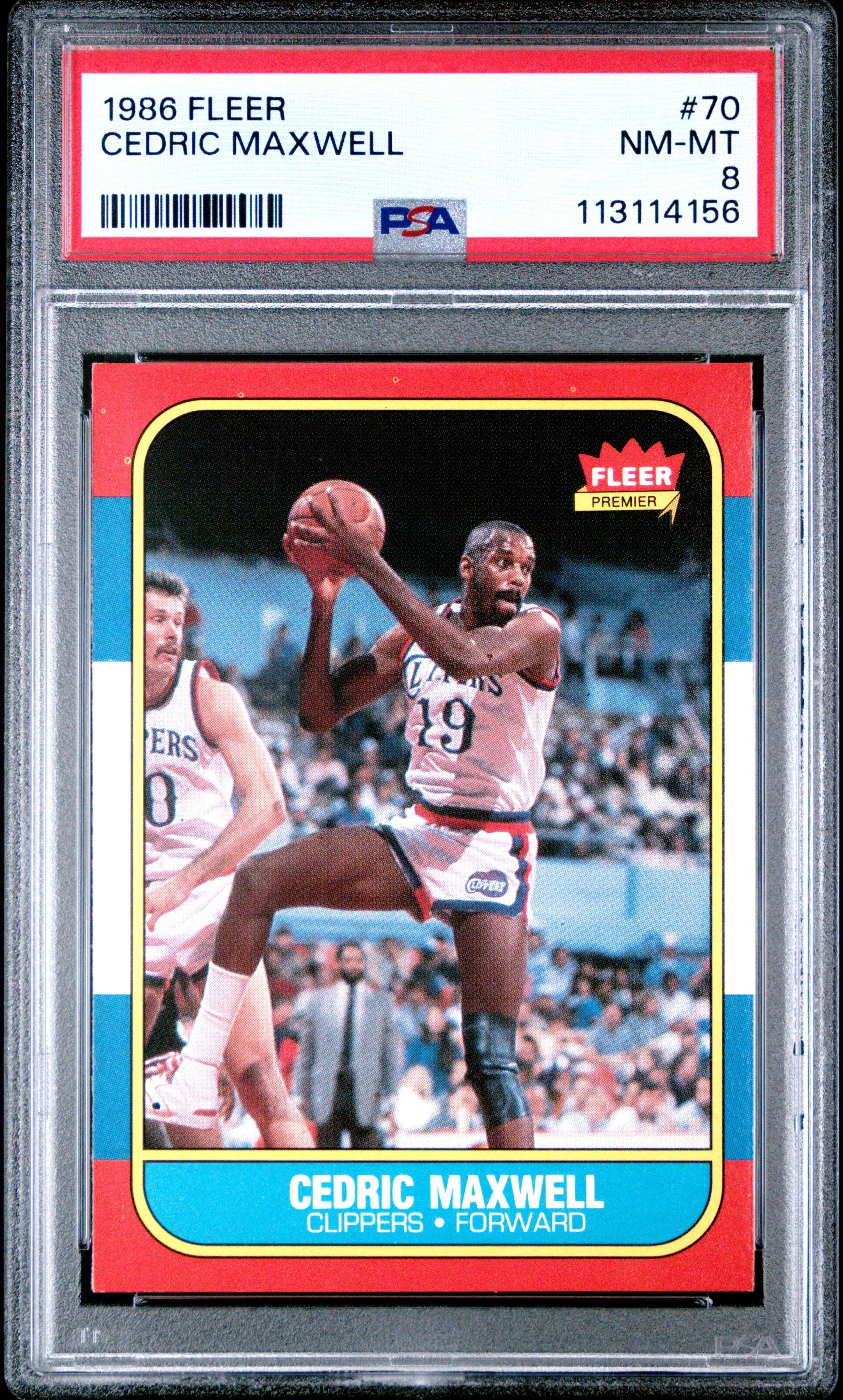 1986 Fleer 70 Cedric Maxwell PSA 8