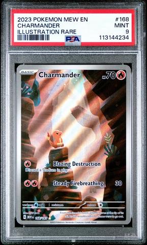 2023 Pokemon Mew En-151 168 Charmander Illustration Rare PSA 9