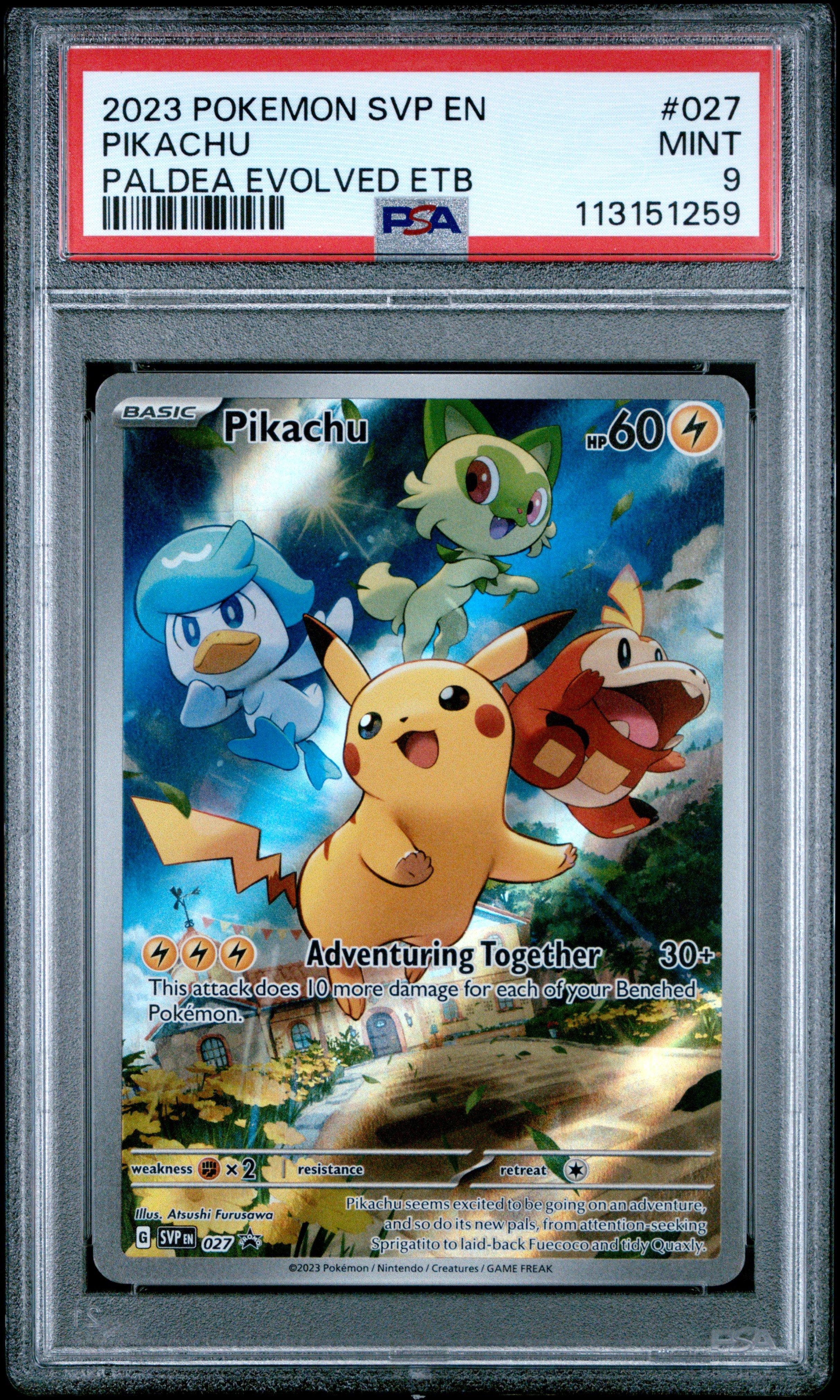 2023 ポケモンカード エーフィ&ブラッキー PSA 9 2023 Pokemon Svp En-sv Black Star Promo 027 Pikachu Paldea Evolved