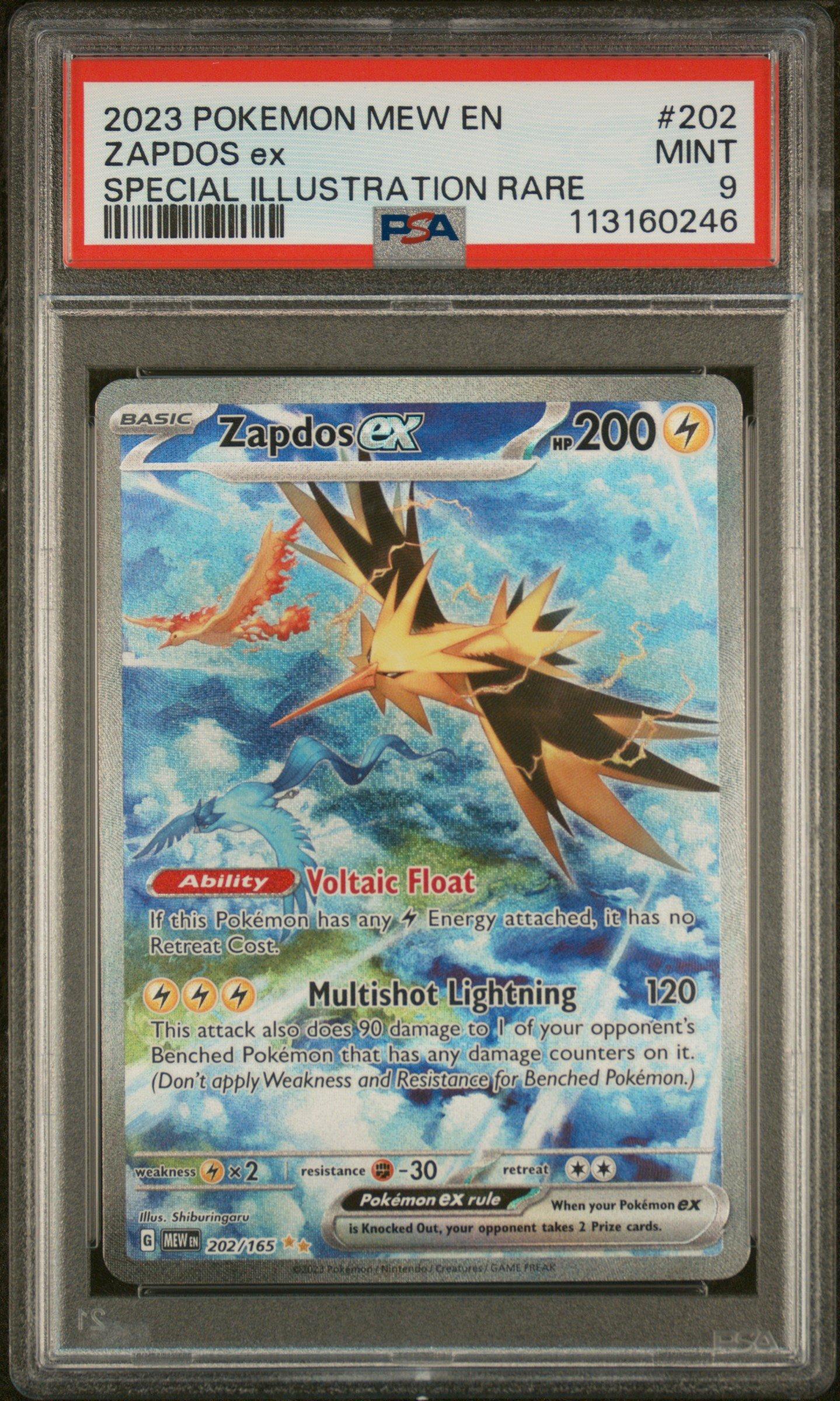 2023 Pokemon Mew En-151 202 Zapdos Ex Special Illustration Rare