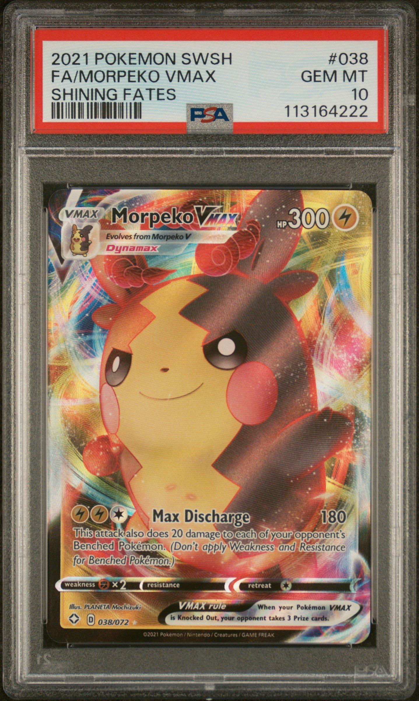 2021 Pokemon Sword & Shield Shining Fates 038 Full Art/morpeko Vmax PSA 10