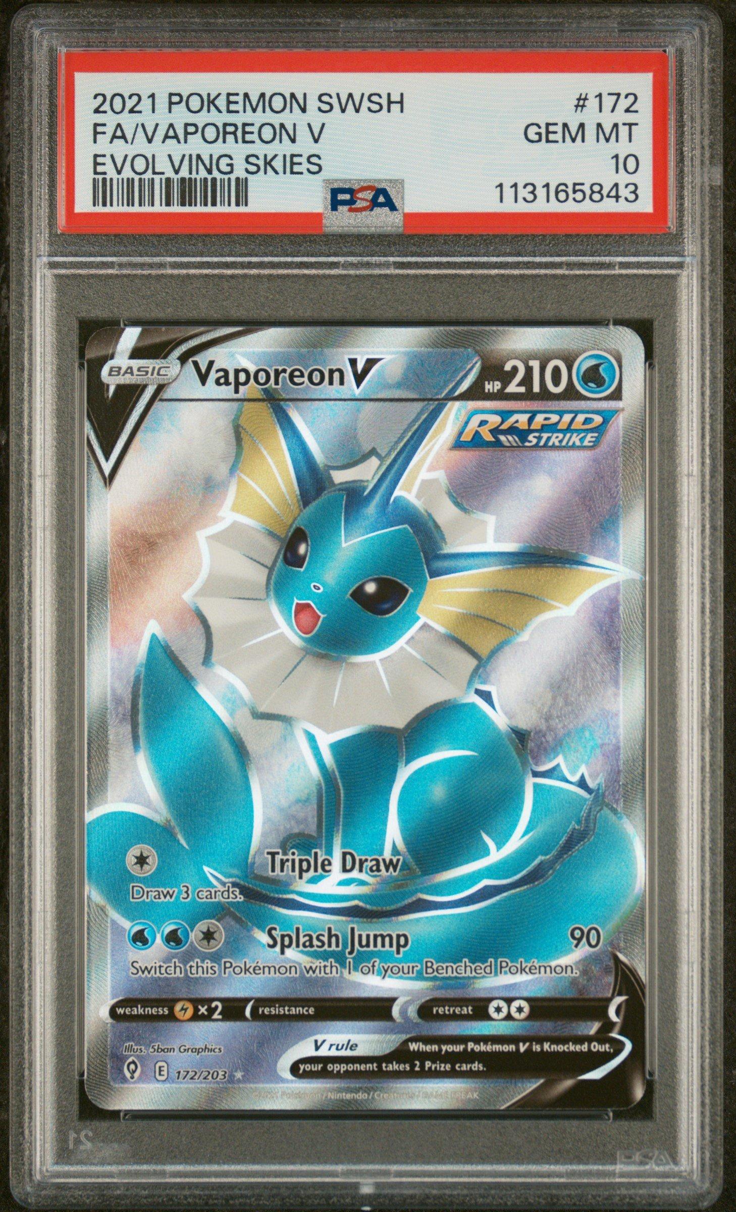 Leafeon V SR Full Art PSA 10 (070/069) Eevee Heroes 2021