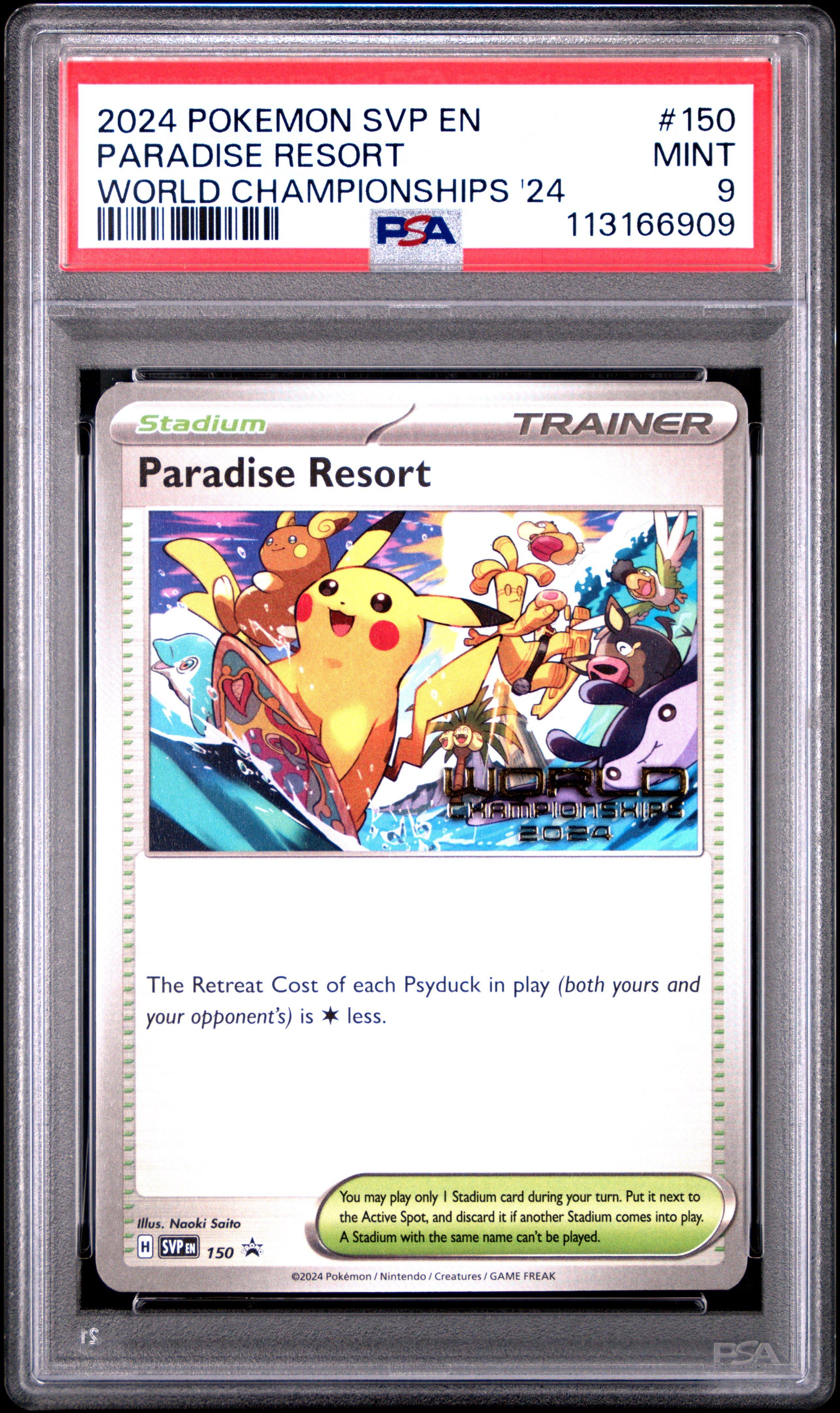2024 Pokemon Svp En-sv Black Star Promo 150 Paradise Resort World Championships 2024 PSA