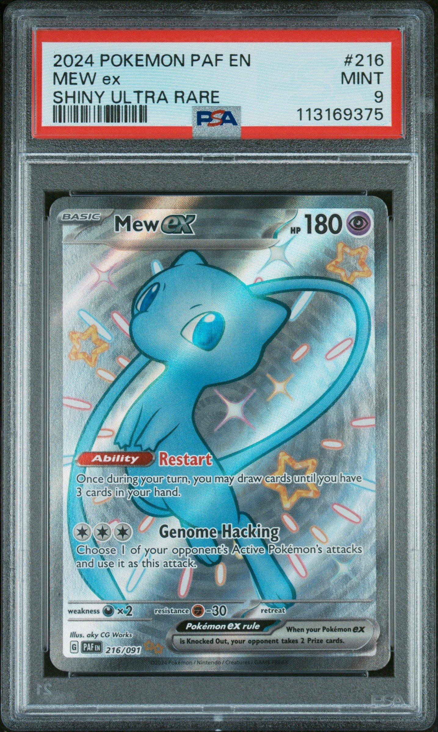 2024 Pokemon Paf En-paldean Fates 216 Mew Ex Shiny Ultra Rare PSA