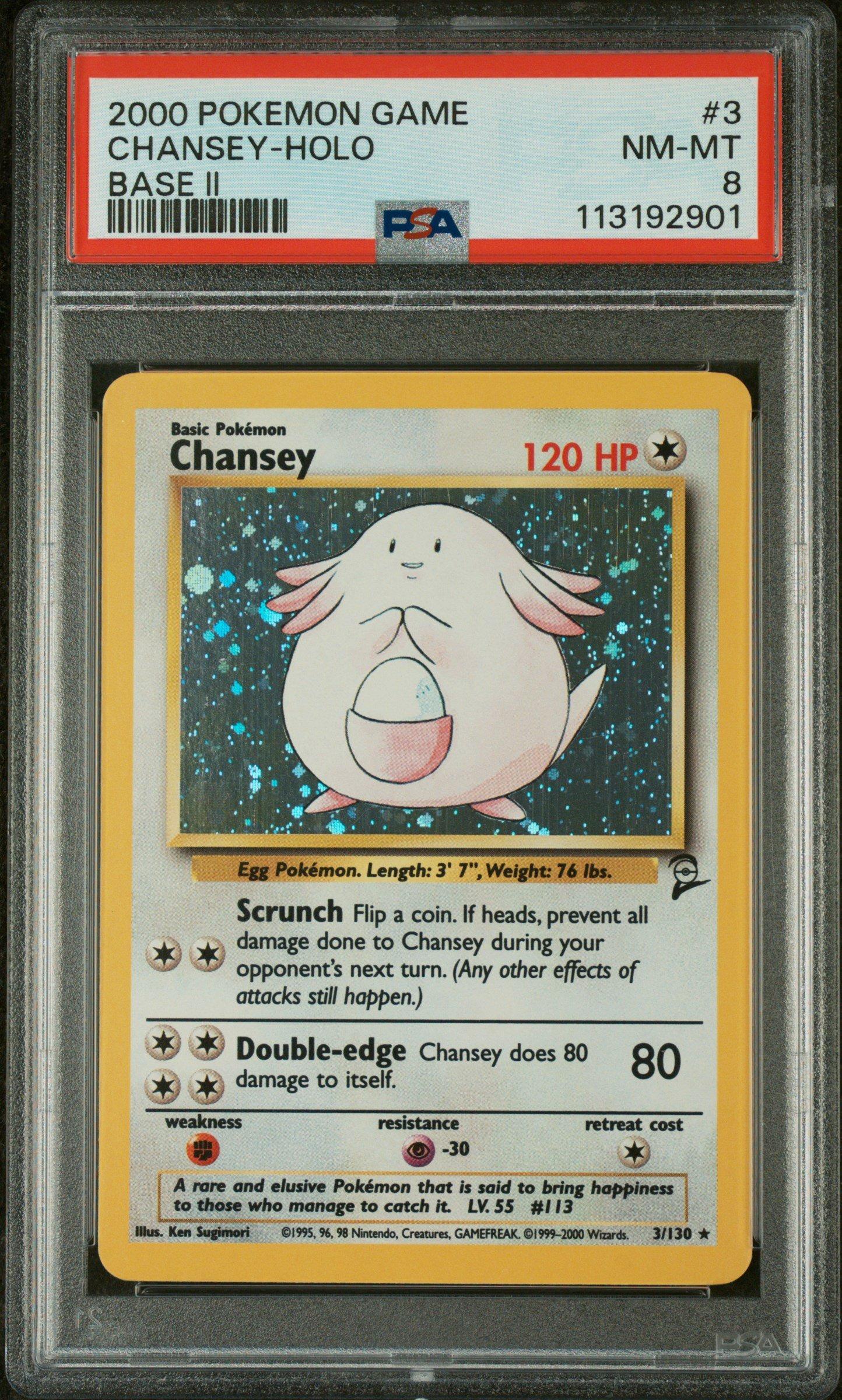2000 Pokemon Game Base Ii 3 Chansey-holo PSA