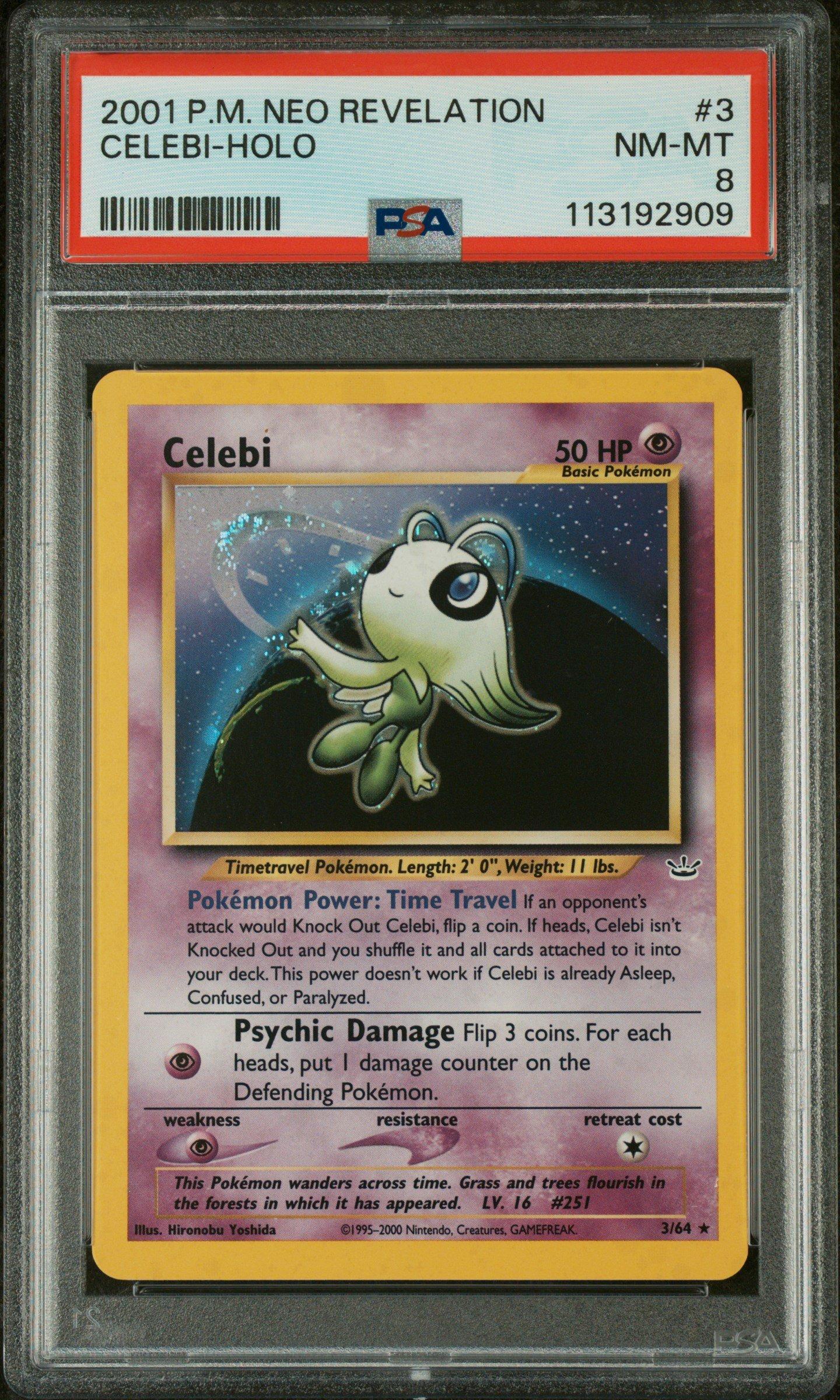 2001 Pokemon Neo Revelation 3 Celebi-holo PSA 8