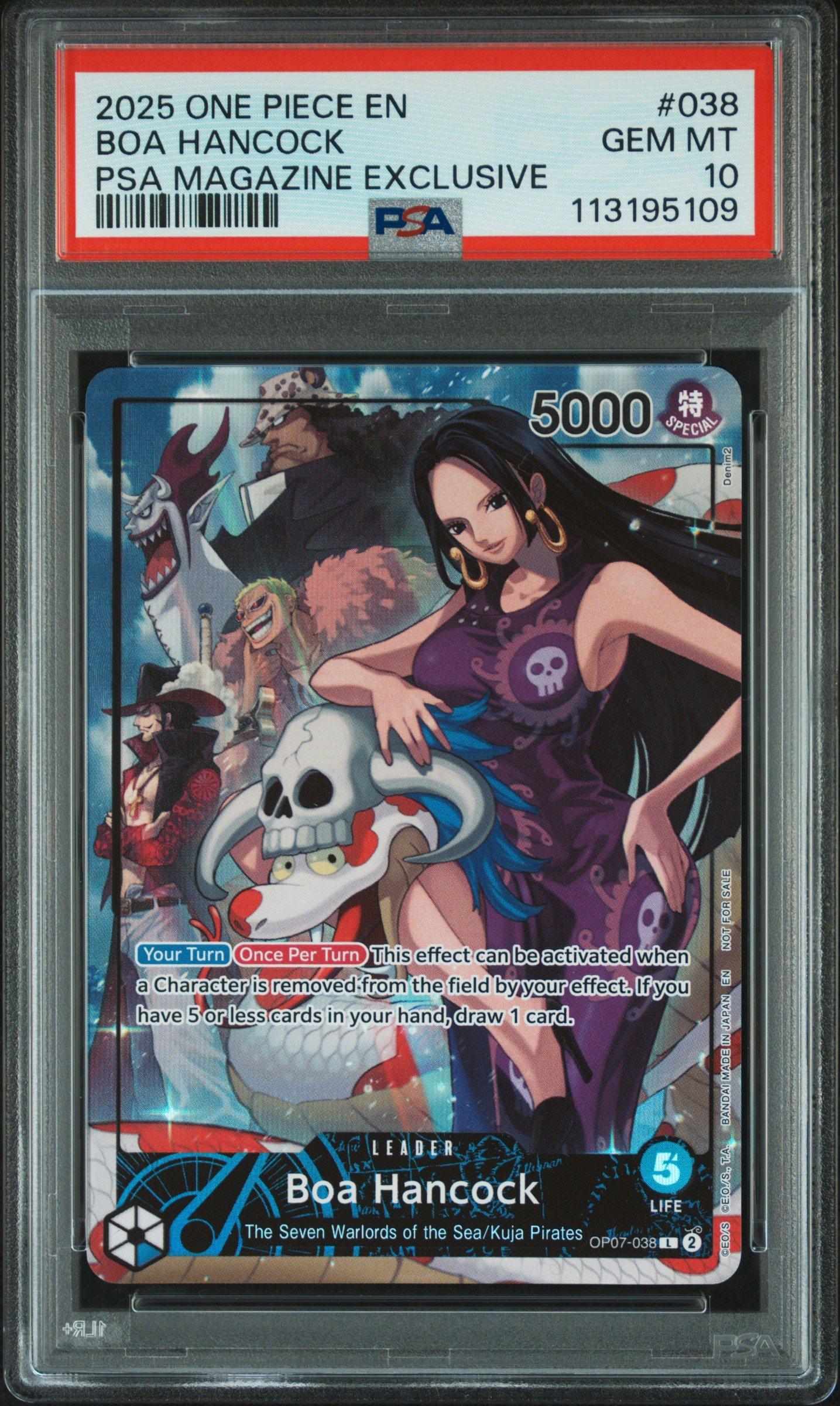 2025 ONE PIECE EN #038 ボア・ハンコック PSA 10 2025 One Piece Promos 038 Boa Hancock Psa Magazine Exclusive PSA