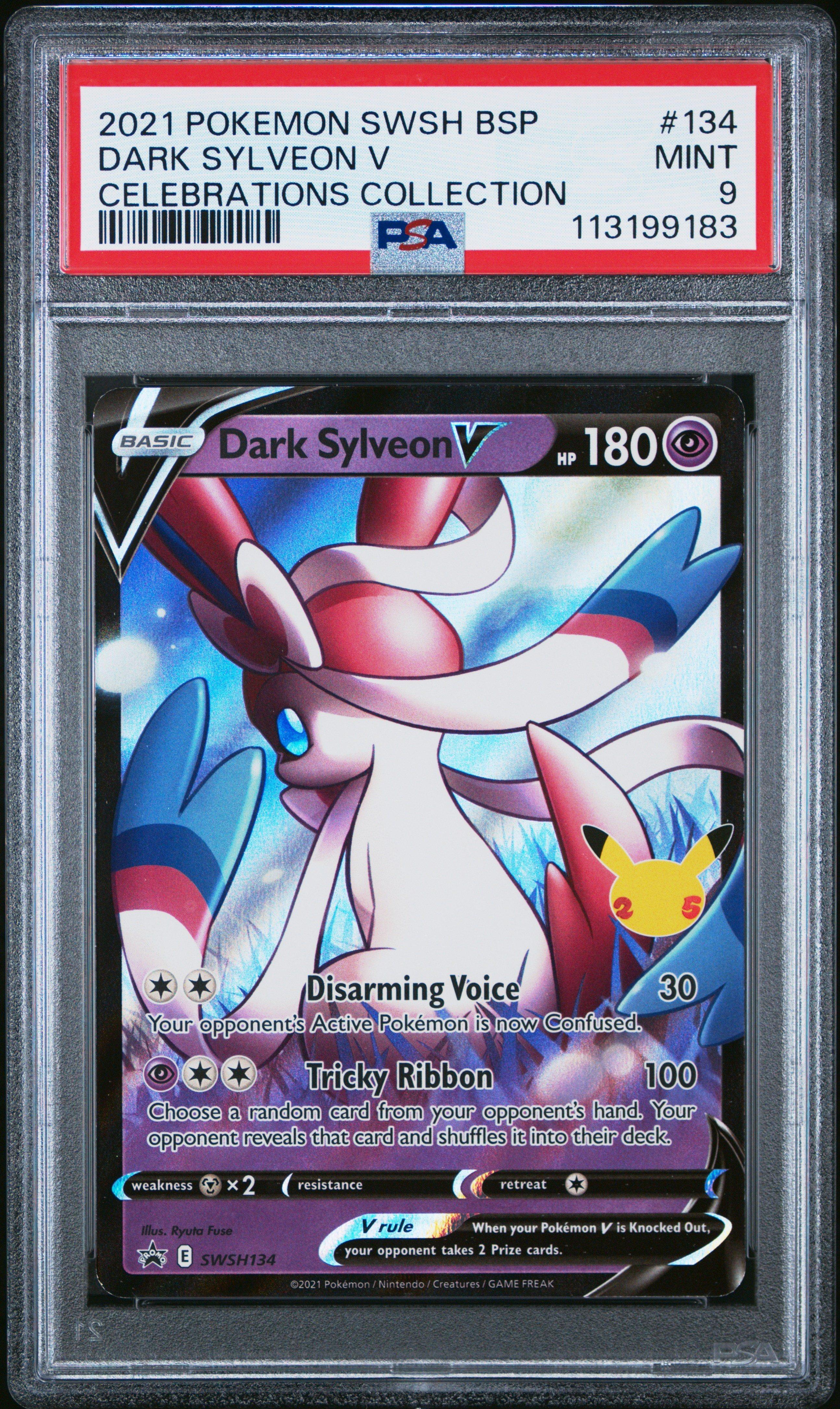 2021 Pokemon Swsh Black Star Promo 134 Dark Sylveon V Celebrations Collection PSA