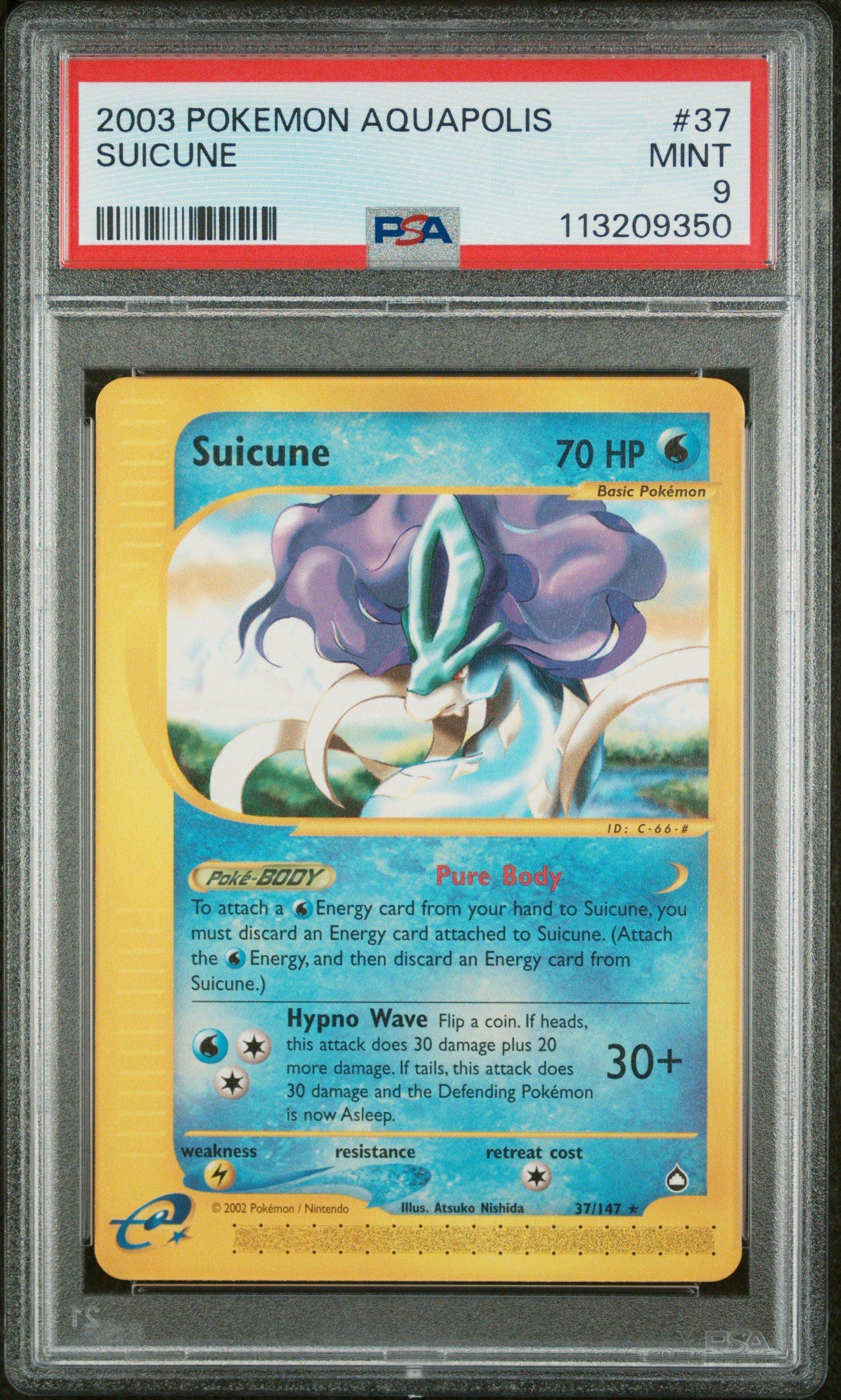 2003 Pokemon Aquapolis 37 Suicune PSA