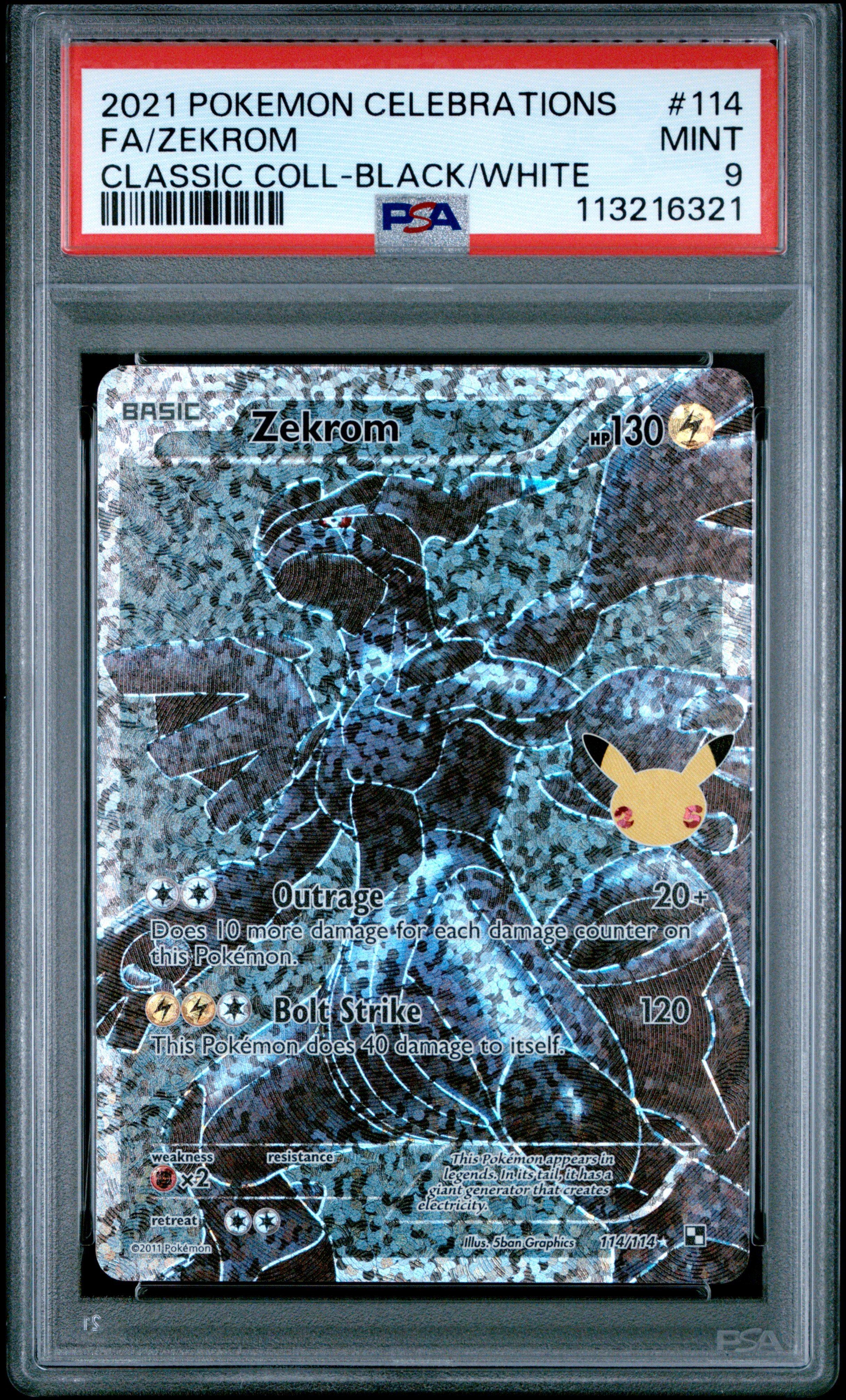 ★✳︎EM✳︎★ 2021 Pokemon Celebrations Classic Collection 114 Full Art/zekrom