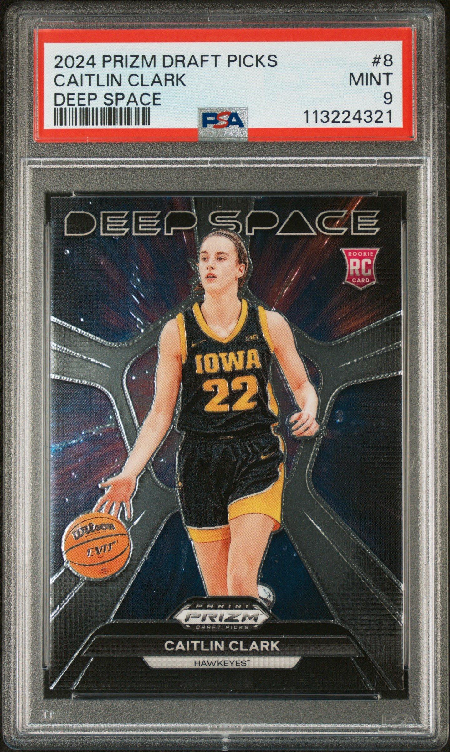 2024 Panini Prizm Draft Picks Deep Space 8 Caitlin Clark PSA