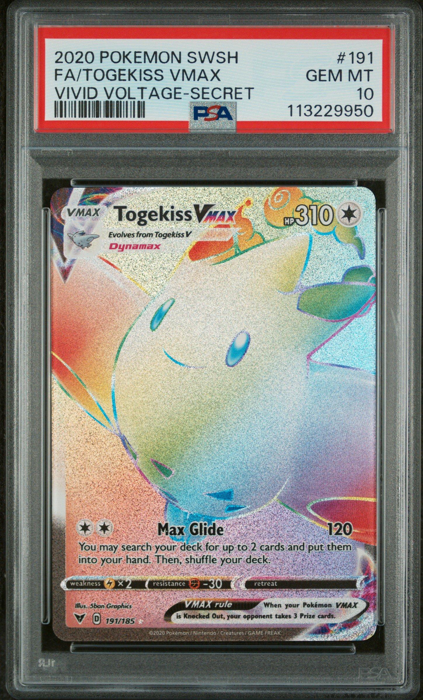 2020 Pokemon Sword & Shield Vivid Voltage 191 Full Art/togekiss Vmax Secret  PSA 10 Graded Card | GameStop