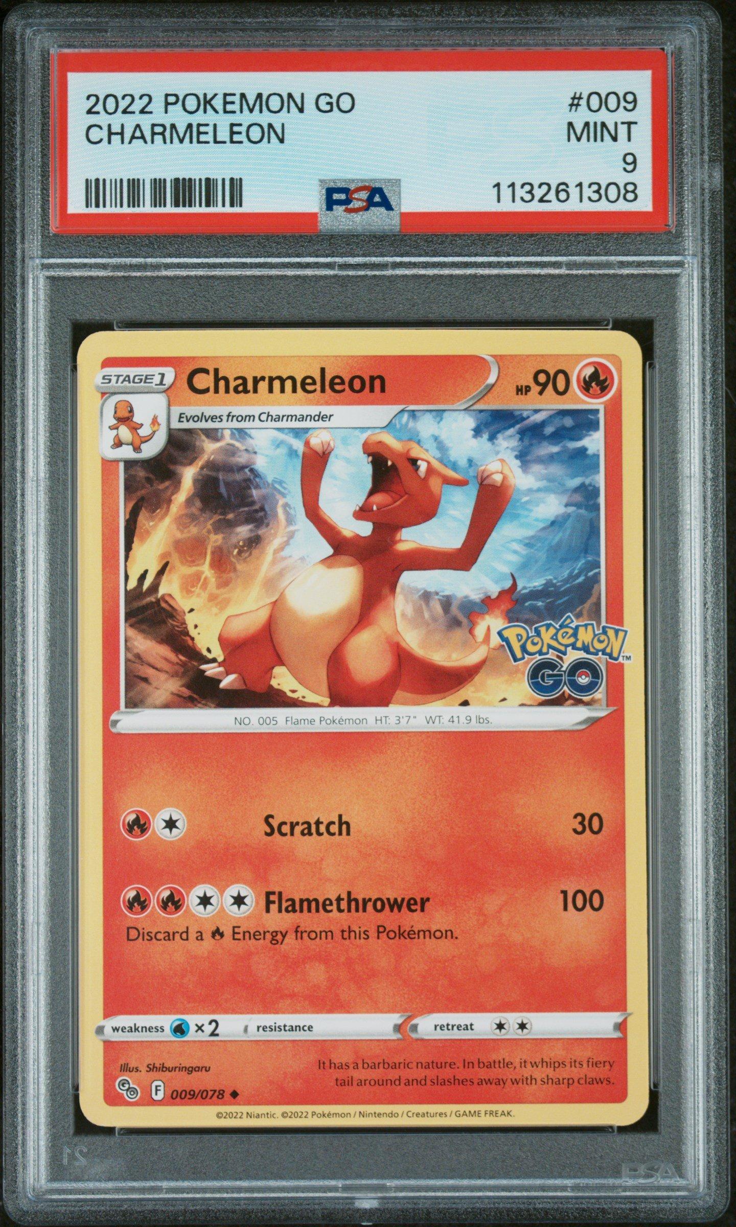2022 Pokemon Go 009 Charmeleon PSA 9