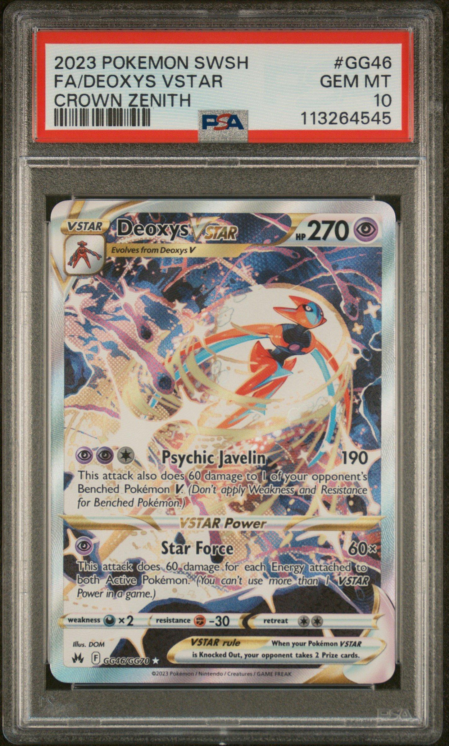 2023 Pokemon Sword And Shield Crown Zenith Gg46 Full Art/deoxys