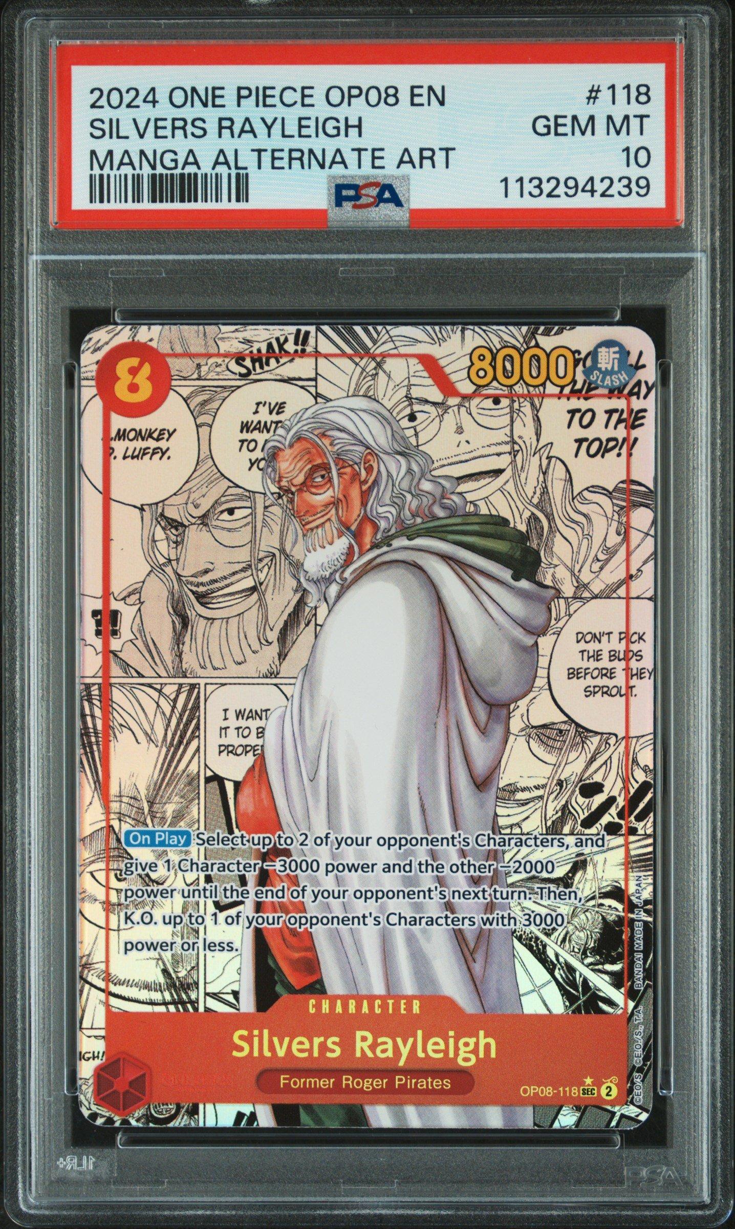 2024 One Piece Op08-two Legends 118 Silvers Rayleigh Manga