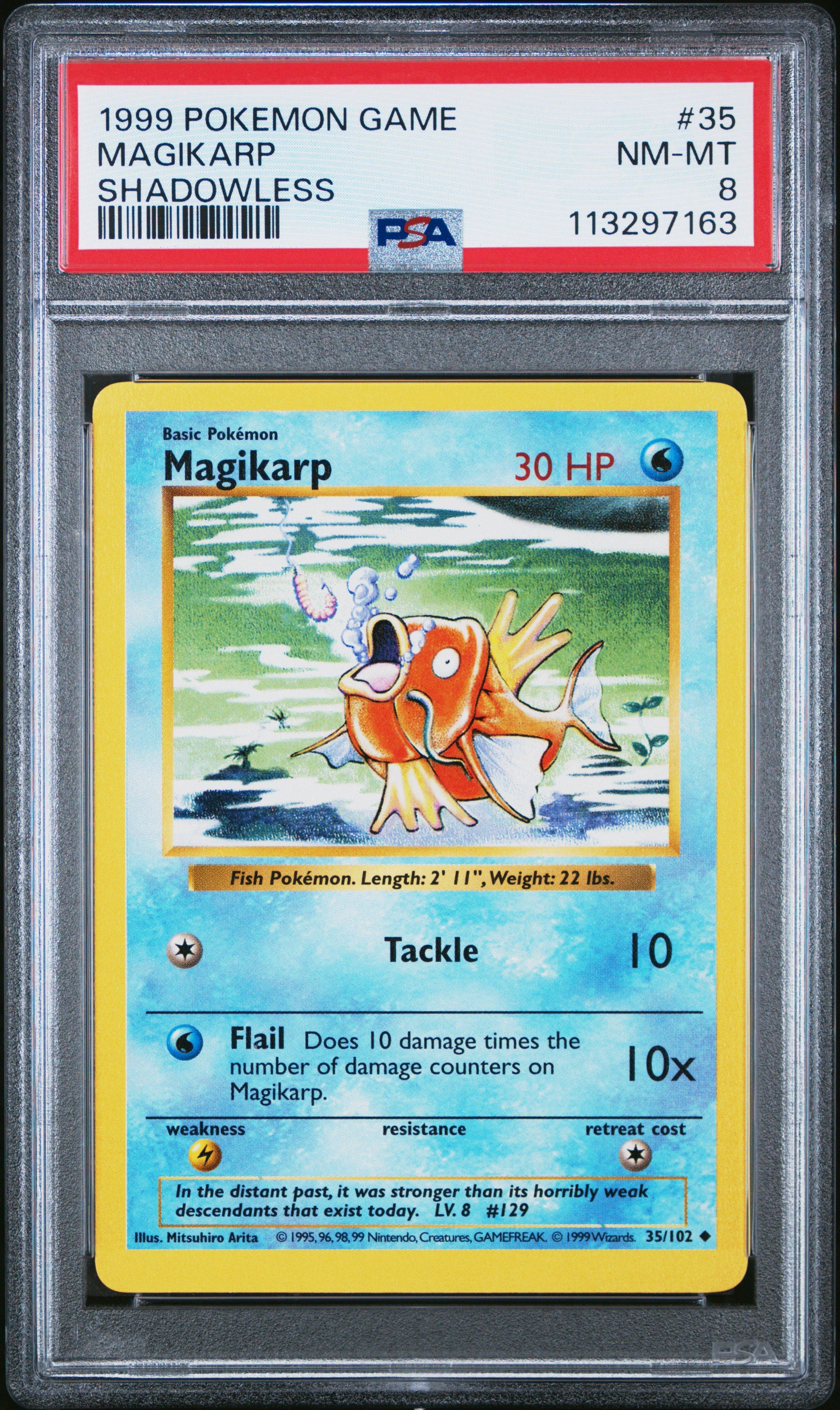 1999 Pokemon Game 35 Magikarp Shadowless PSA